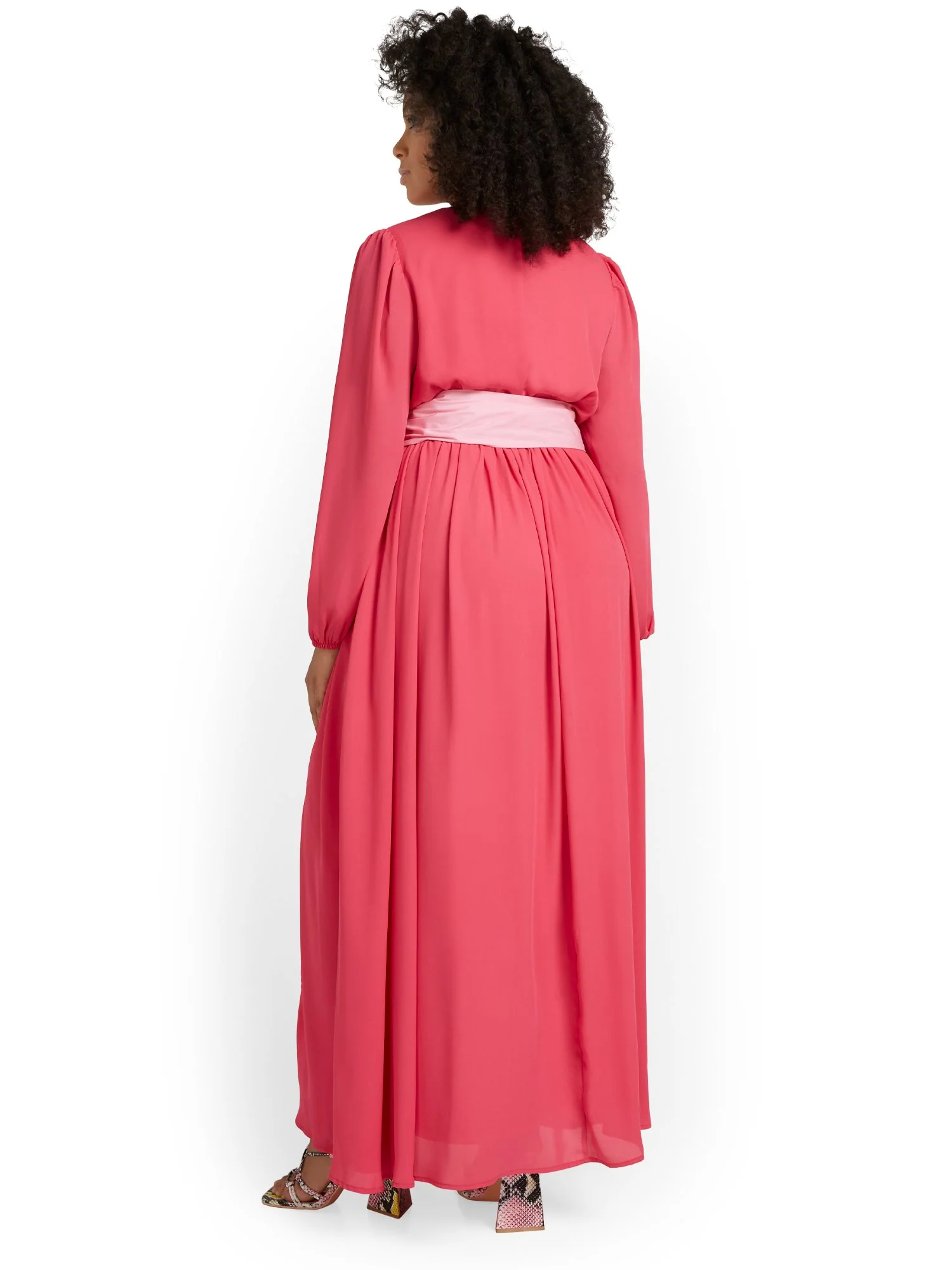 Belted Wrap Maxi Dress - Image 3