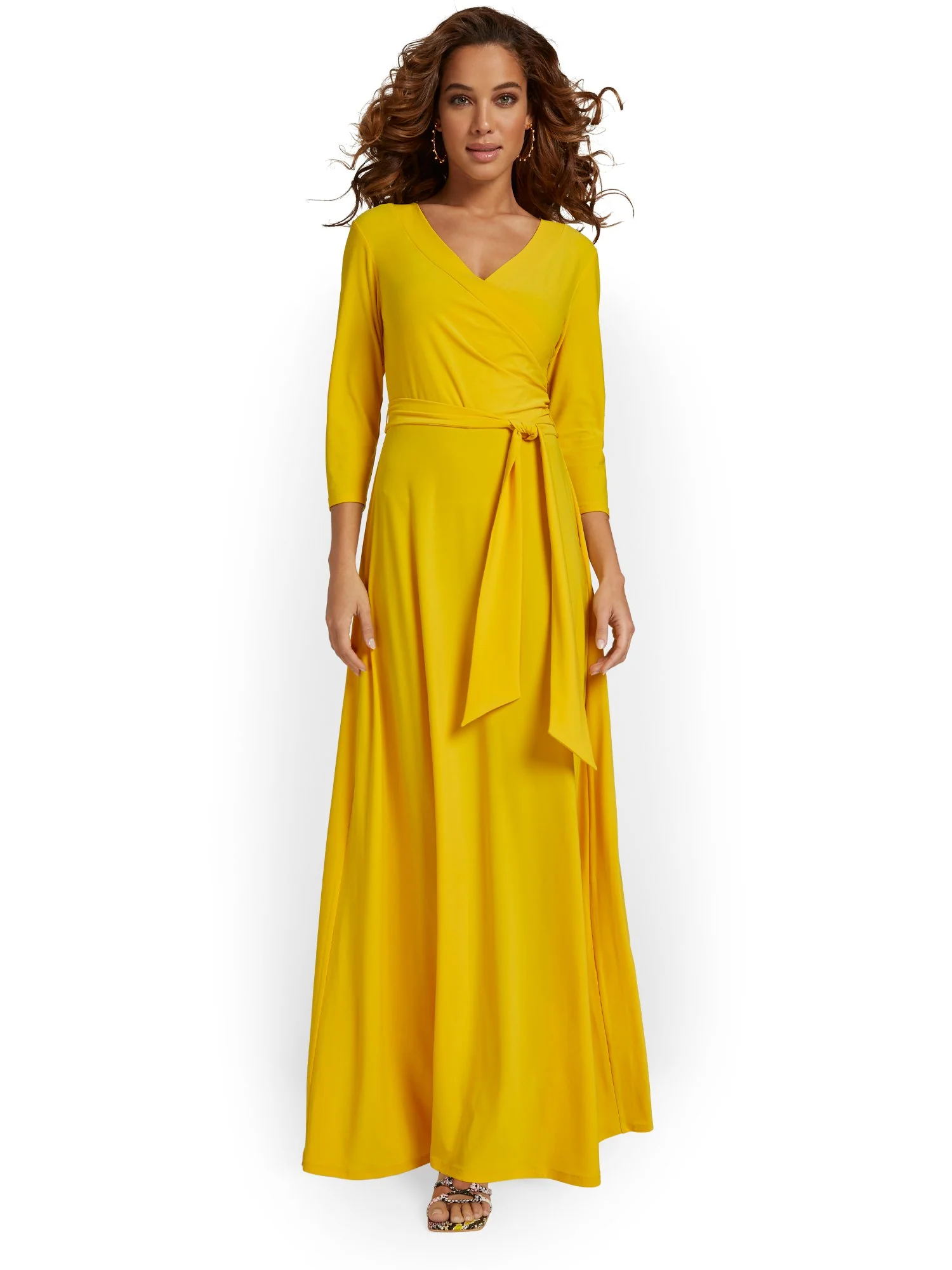 Belted Wrap Maxi Dress - Image 11