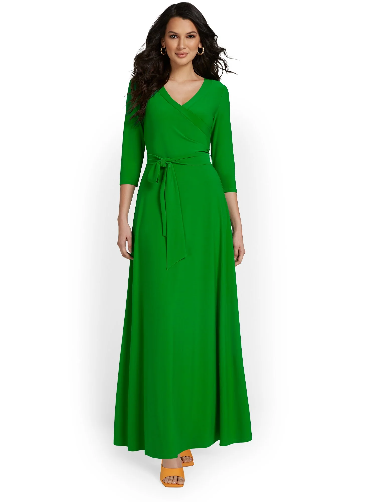 Belted Wrap Maxi Dress - Image 5