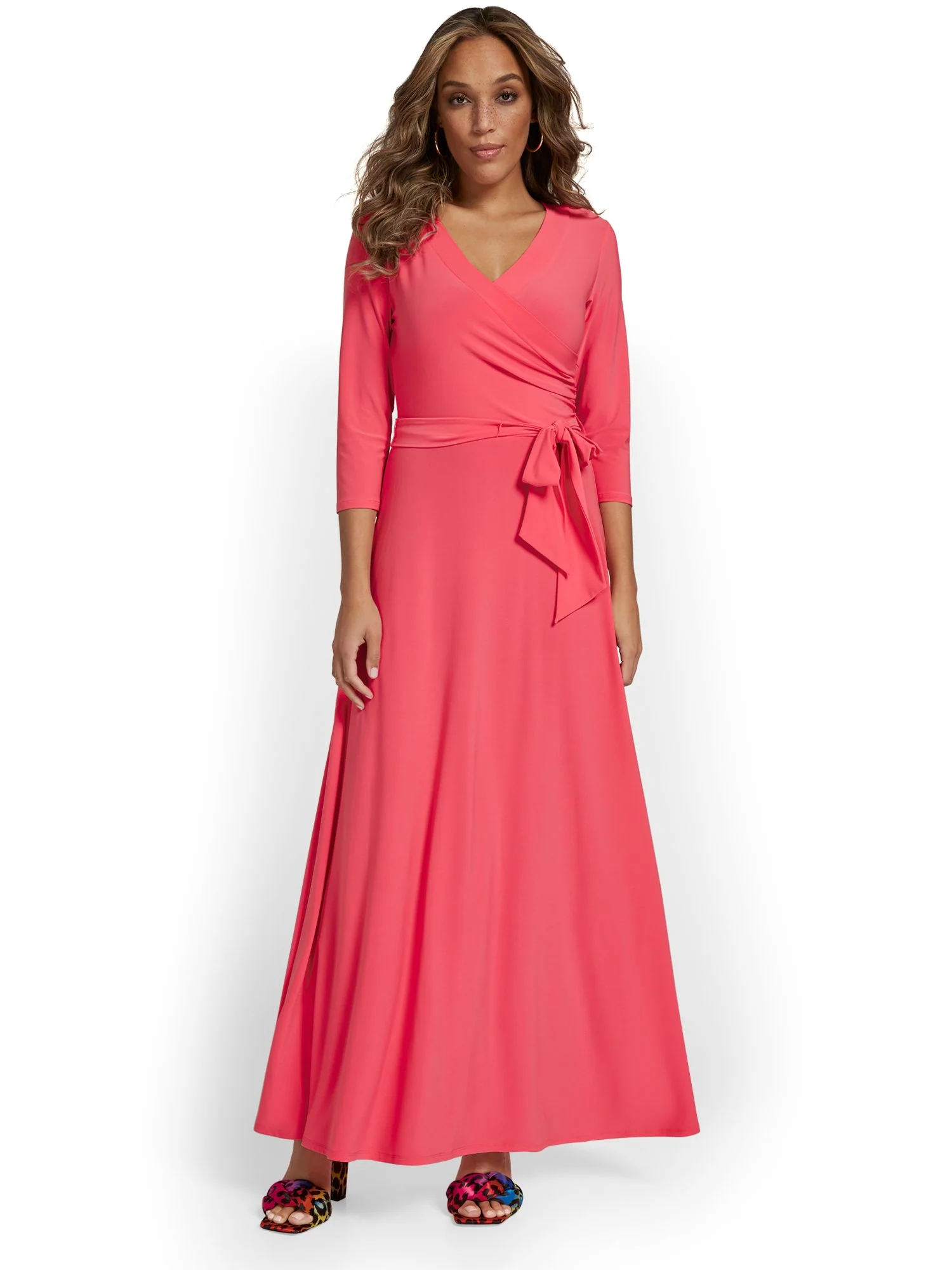 Belted Wrap Maxi Dress - Image 8