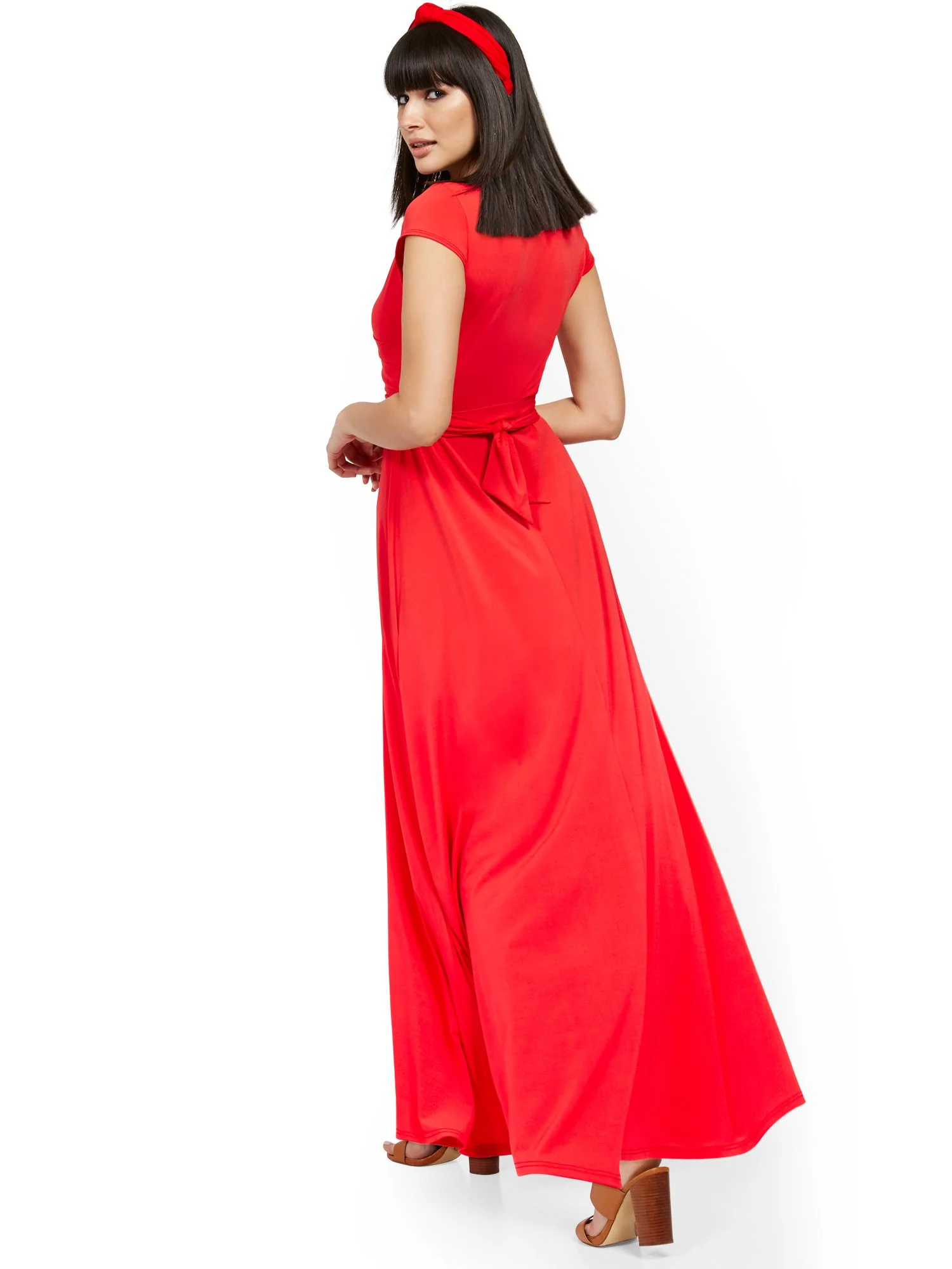 Belted Wrap Maxi Dress - Image 6