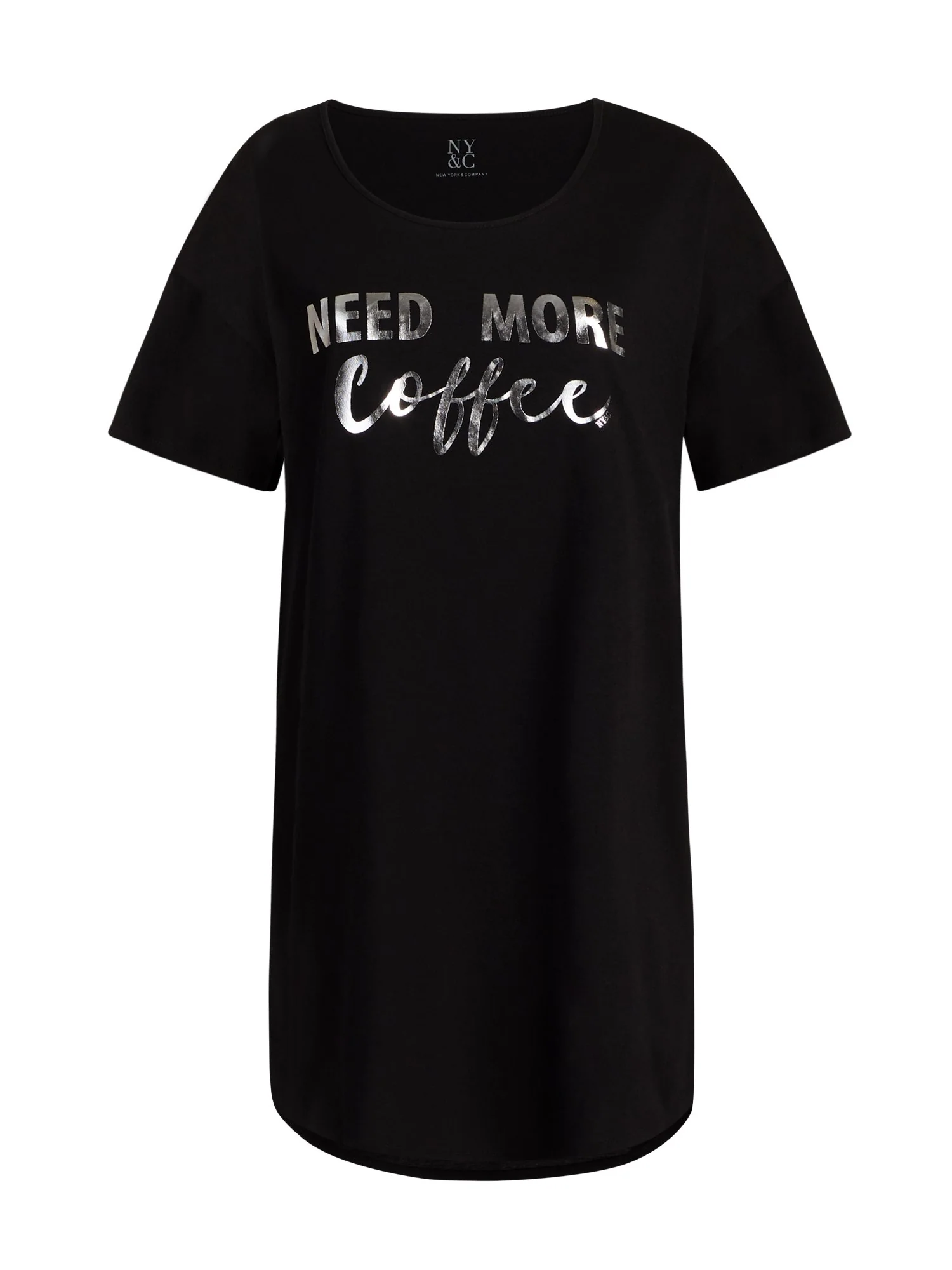 Black 'Need More Coffee' Sleep Dress
