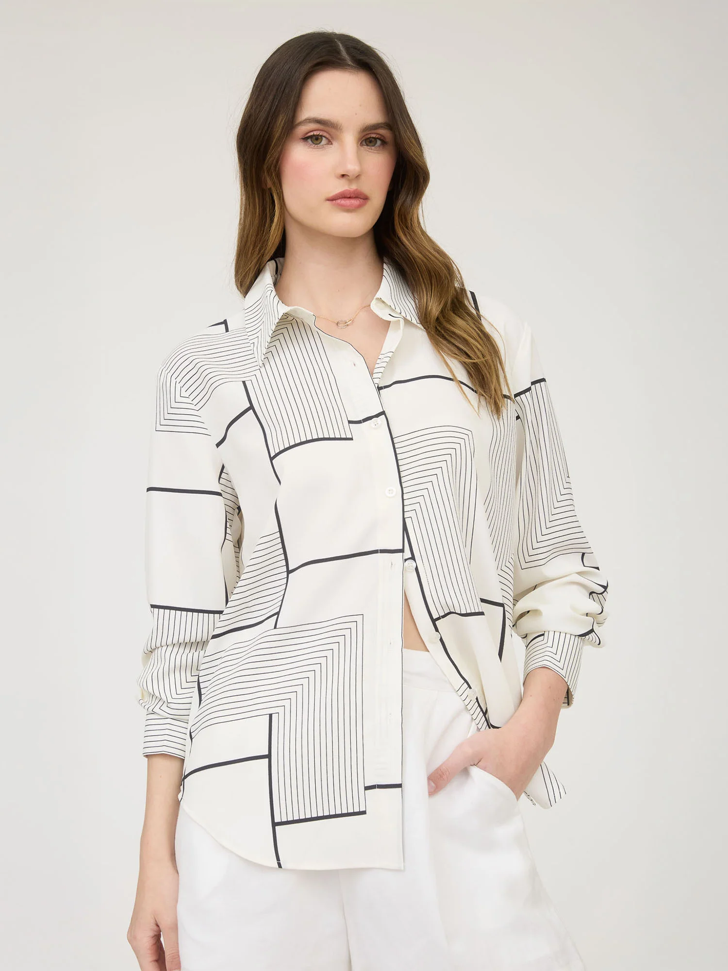 Block Printed Button Down Shirt - Image 6