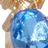Blue Gemstone Hoop Earrings - Image 2