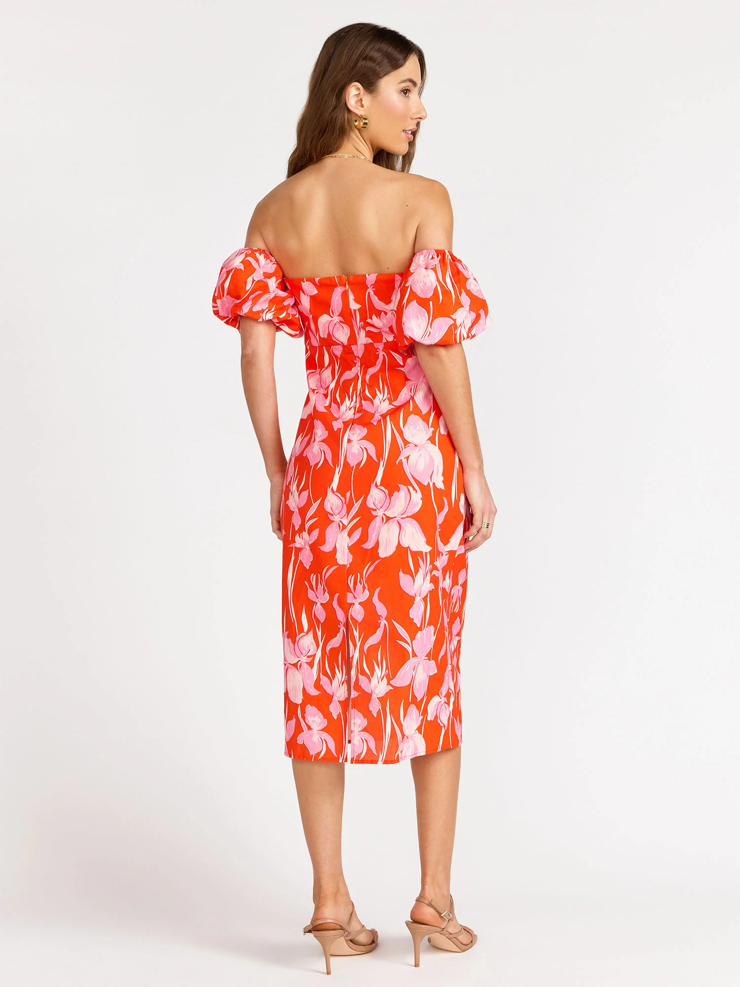 Floral Off Shoulder Midi Dress - Lena - Image 4