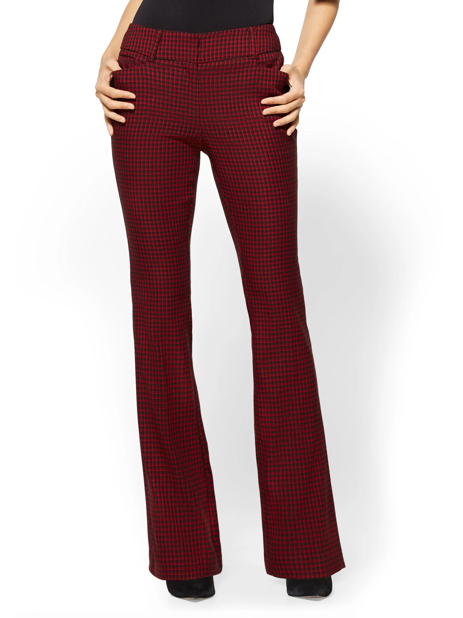 Bootcut Pant - Modern Fit - Check Print - 7th Avenue - Image 2