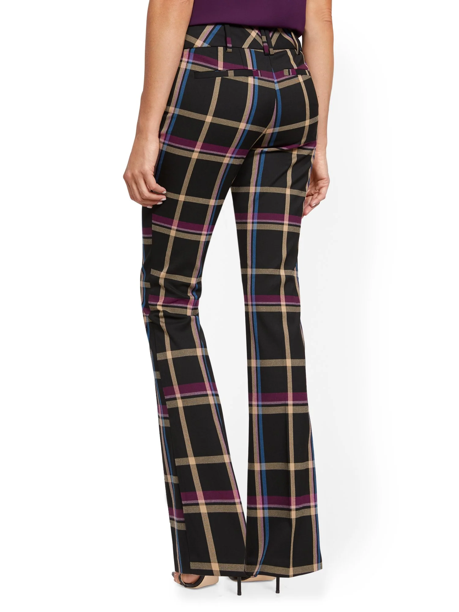 Bootcut Pant - Modern Fit - Plaid - 7th Avenue - Image 3
