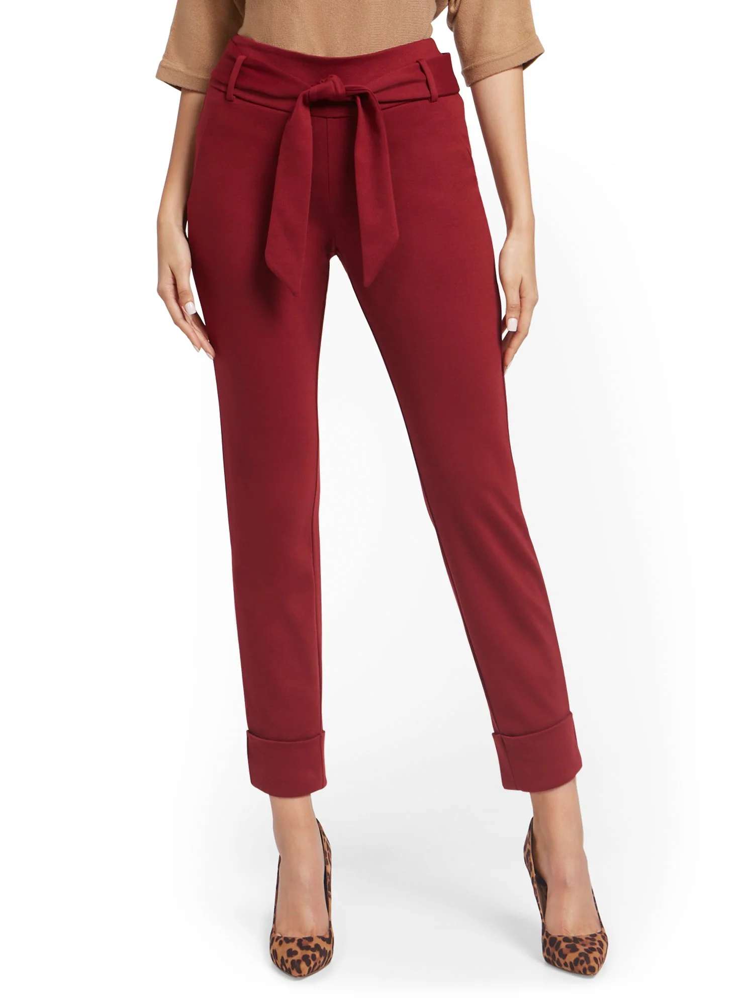 Bow-Accent Pull-On Ankle Pant - Superflex - Image 7