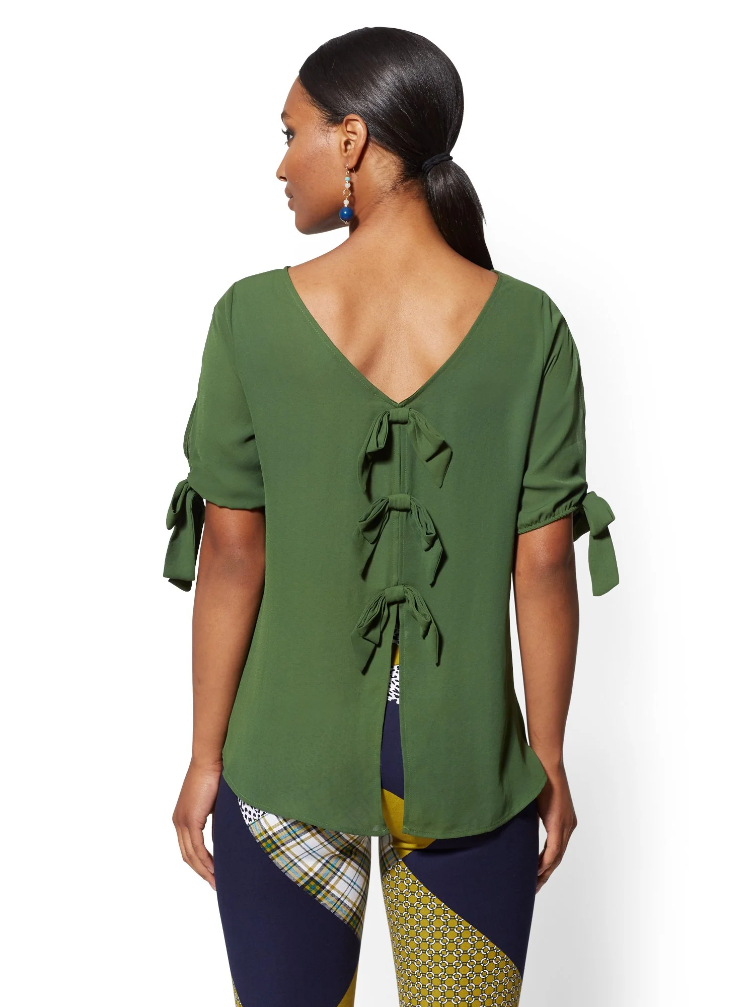 Bow-Back Blouse - Sweet Pea - Image 3
