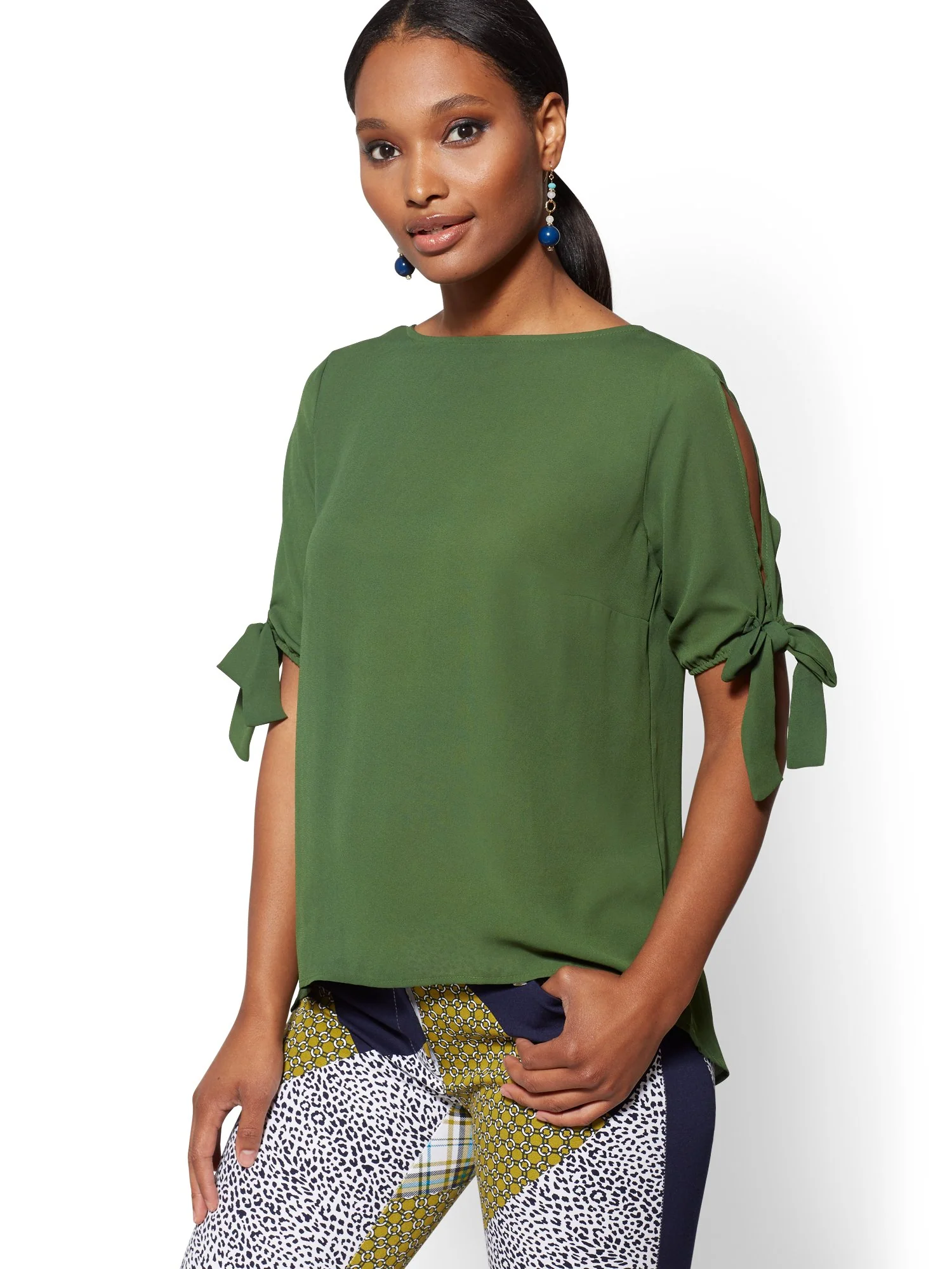 Bow-Back Blouse - Sweet Pea - Image 4