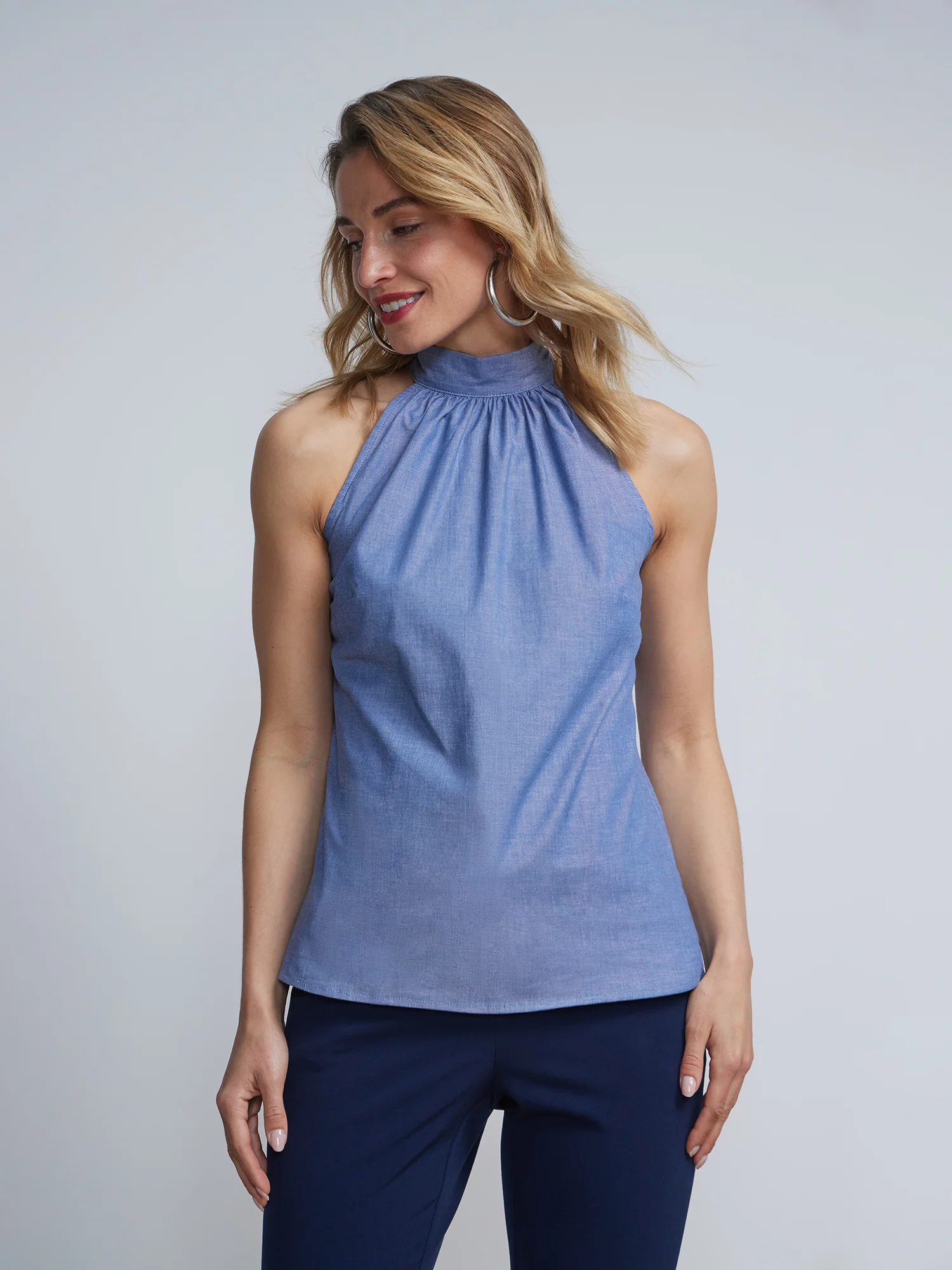 Bow-Back Halterneck Top