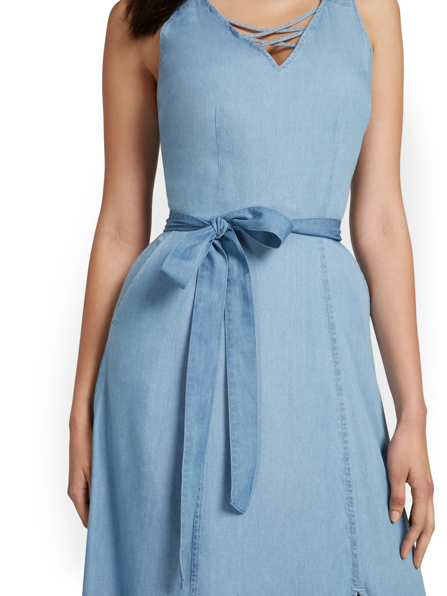 Bow-Back Slit-Front Maxi Dress - Image 4