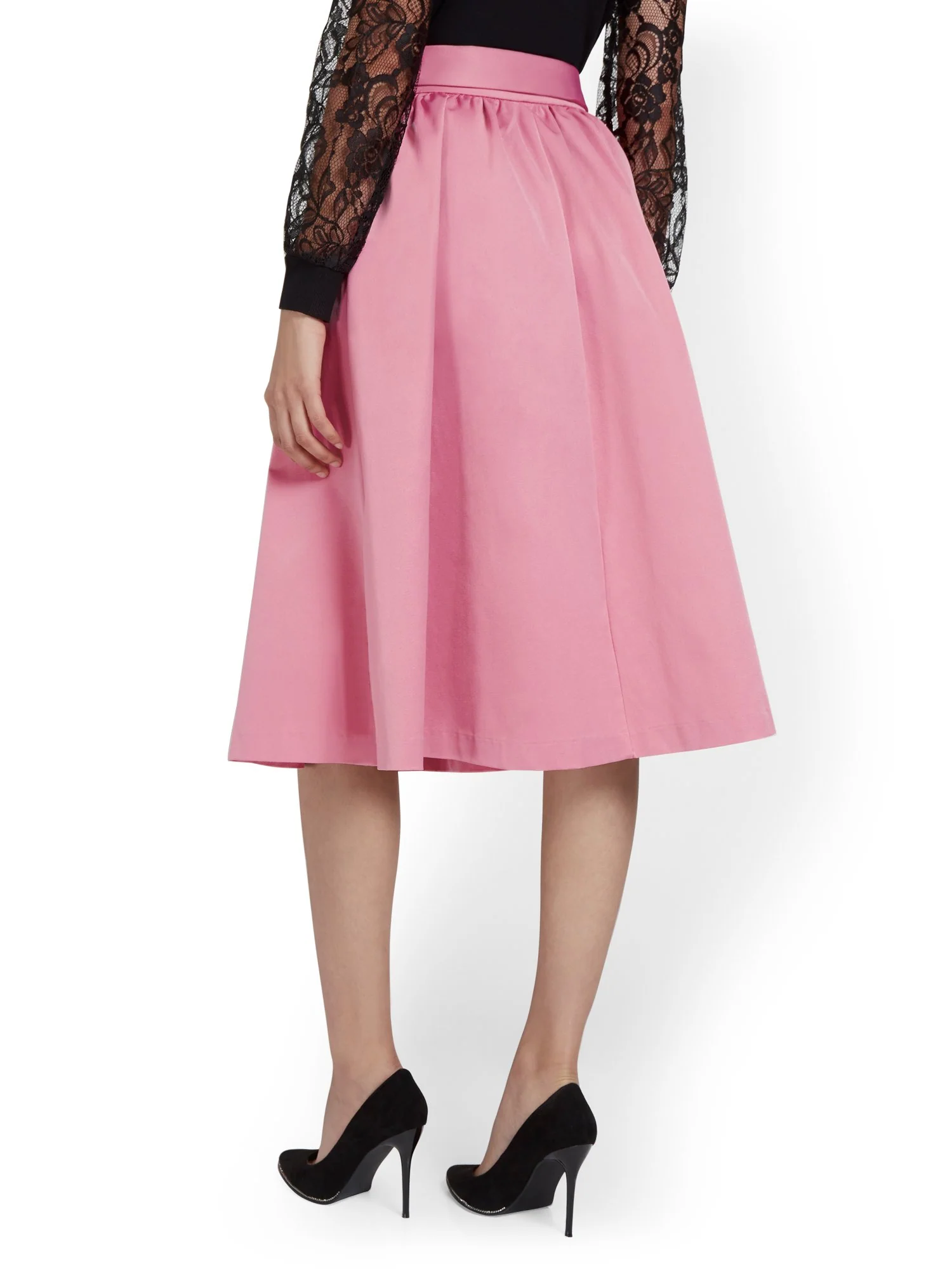 Bow-Detail Flare Skirt - Image 3