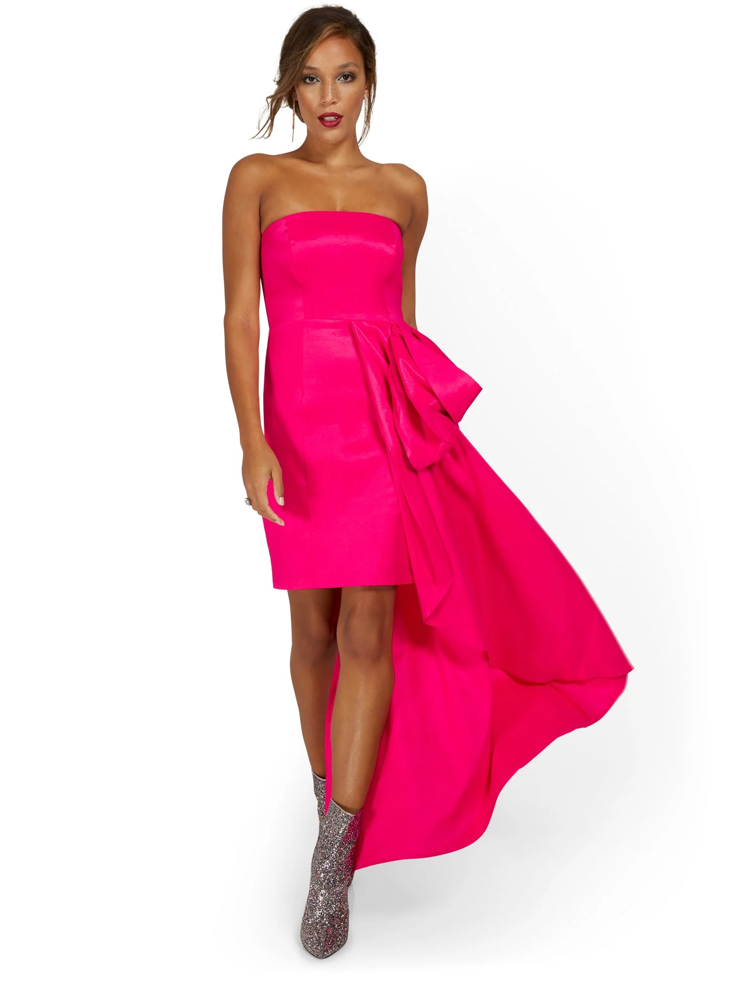 Bow-Detail Strapless Dress - Image 2
