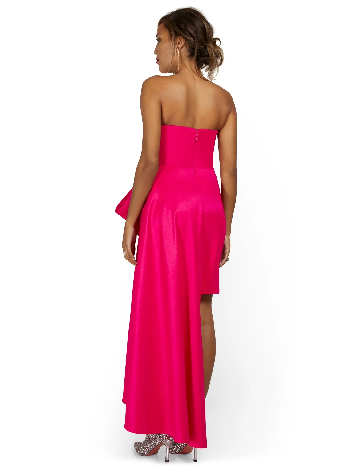 Bow-Detail Strapless Dress - Image 3
