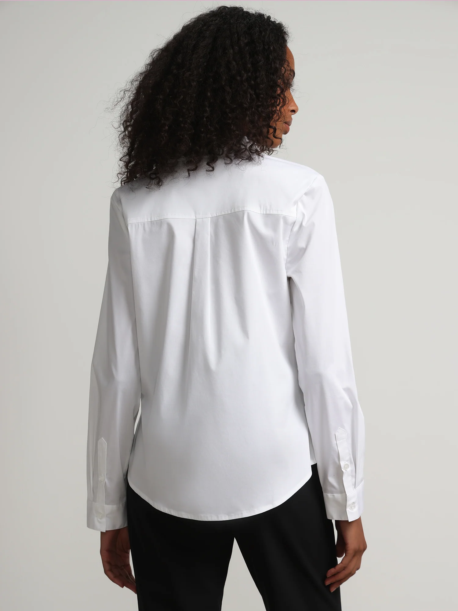 Bow-Front Button-Front Secret Snap - NY&C Madison Shirt® - Image 3