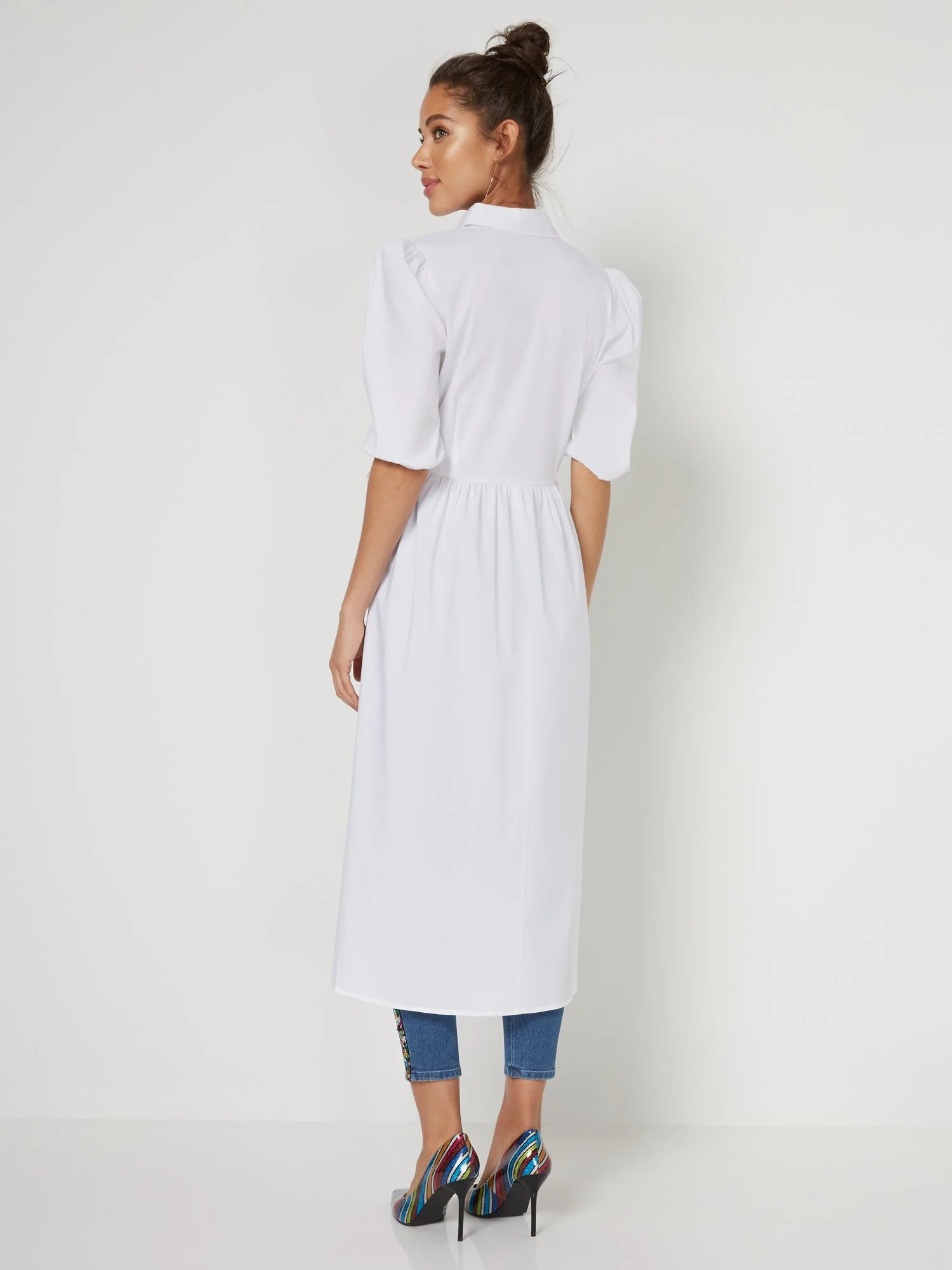 Bow-Front Drama Poplin Shirt - Image 3