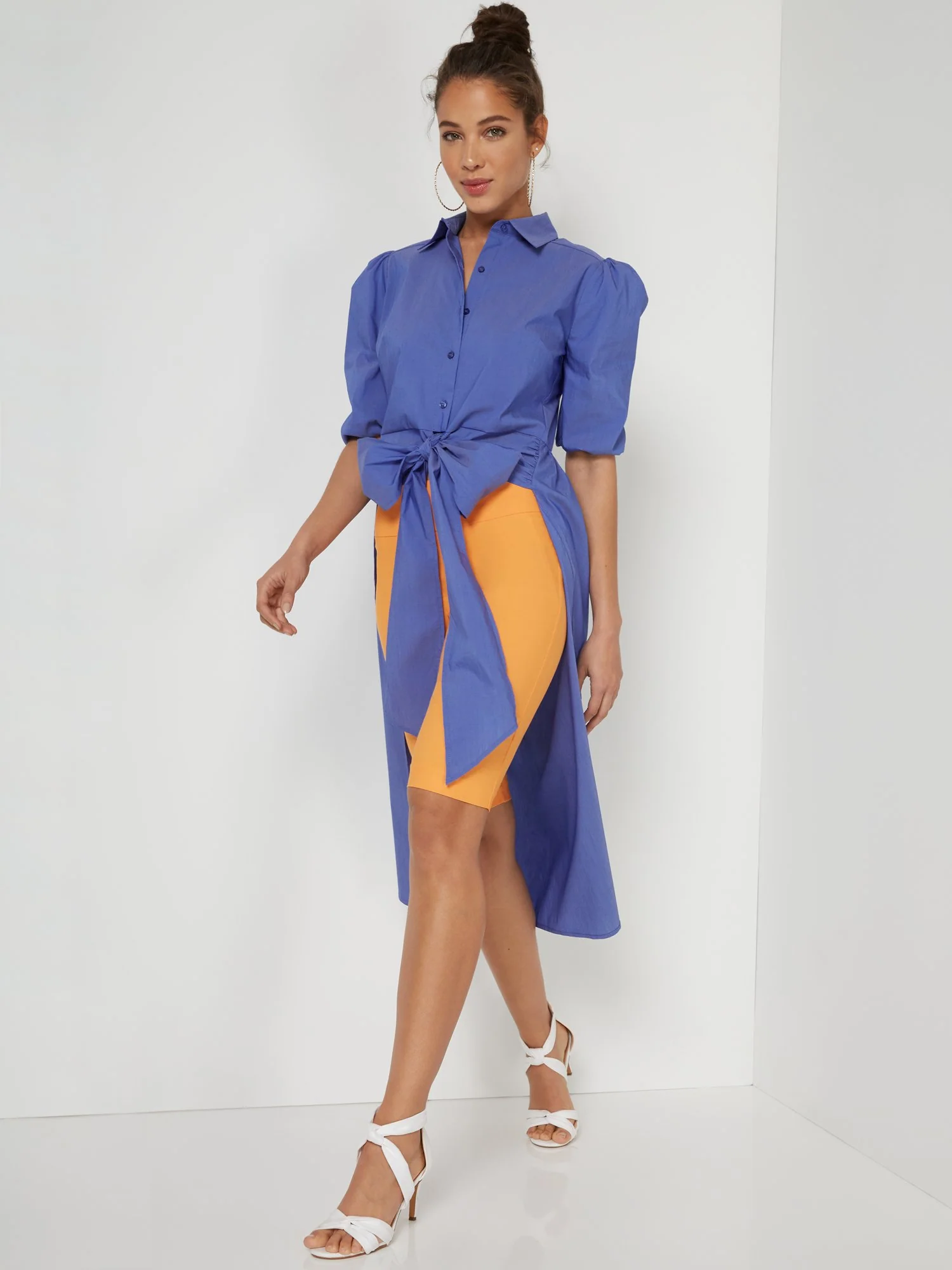 Bow-Front Drama Poplin Shirt - Image 5