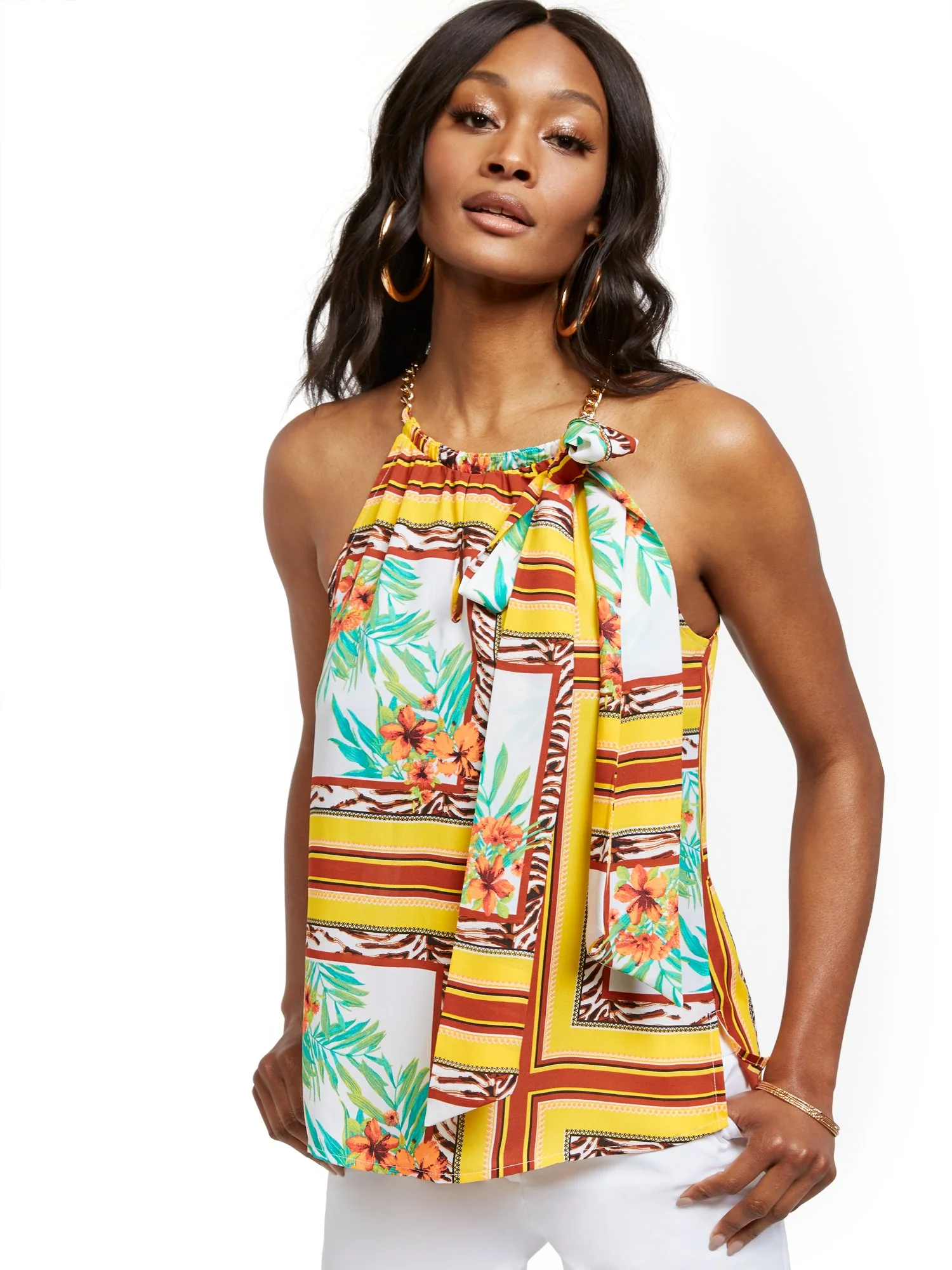 Bow Halter Blouse - 7th Avenue