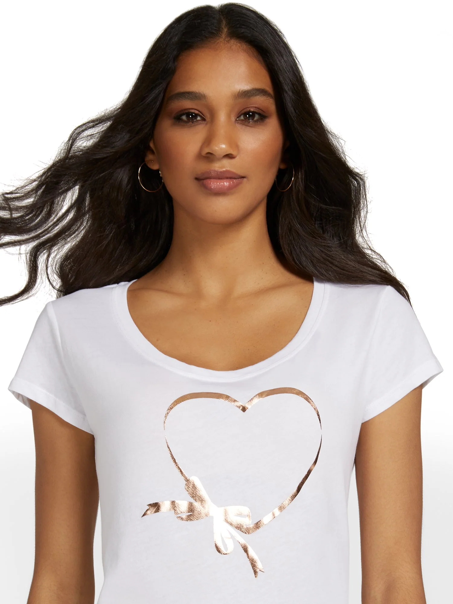 Bow-Heart Graphic Tee - Image 2
