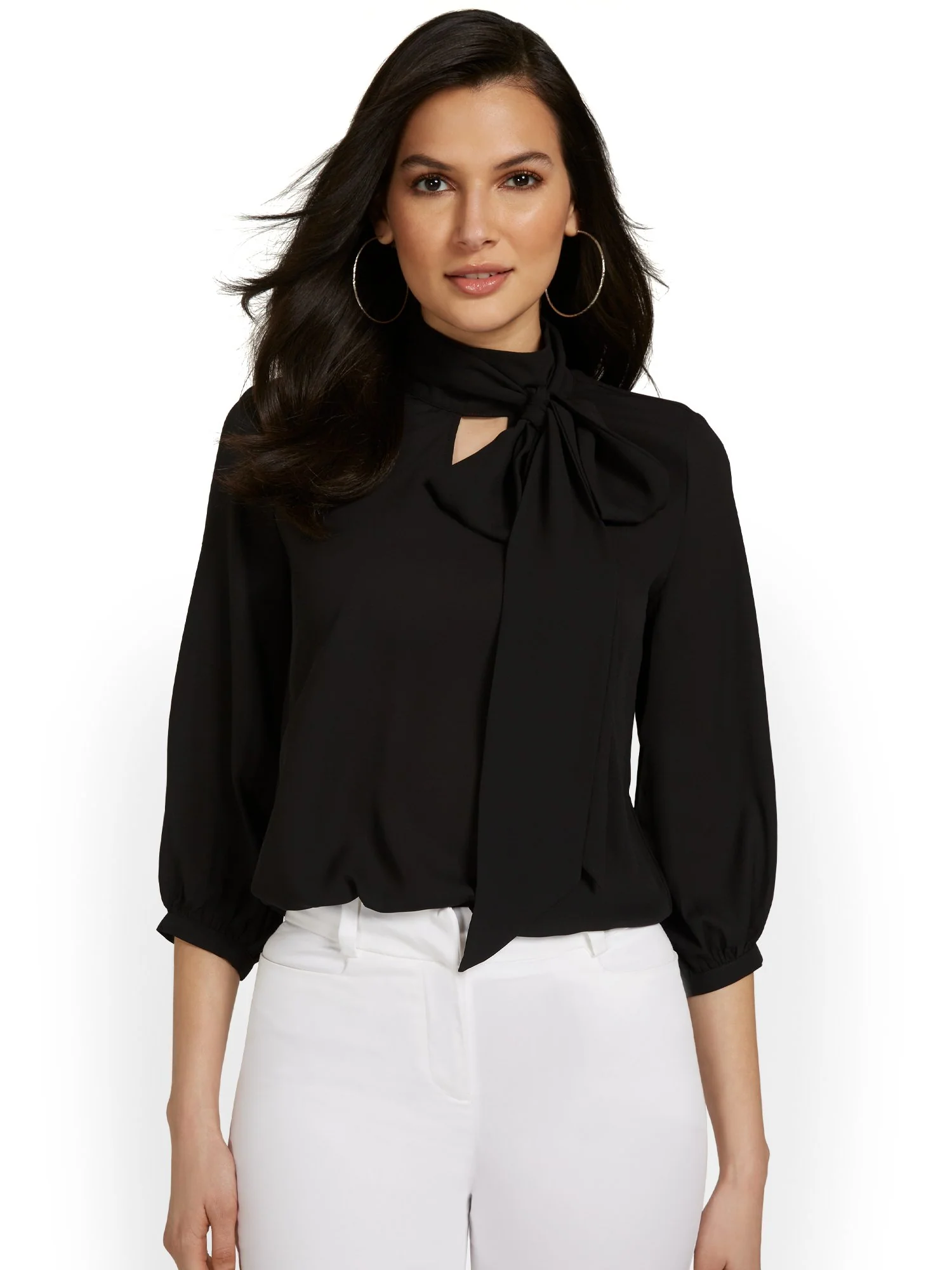 Bow-Neck Blouse