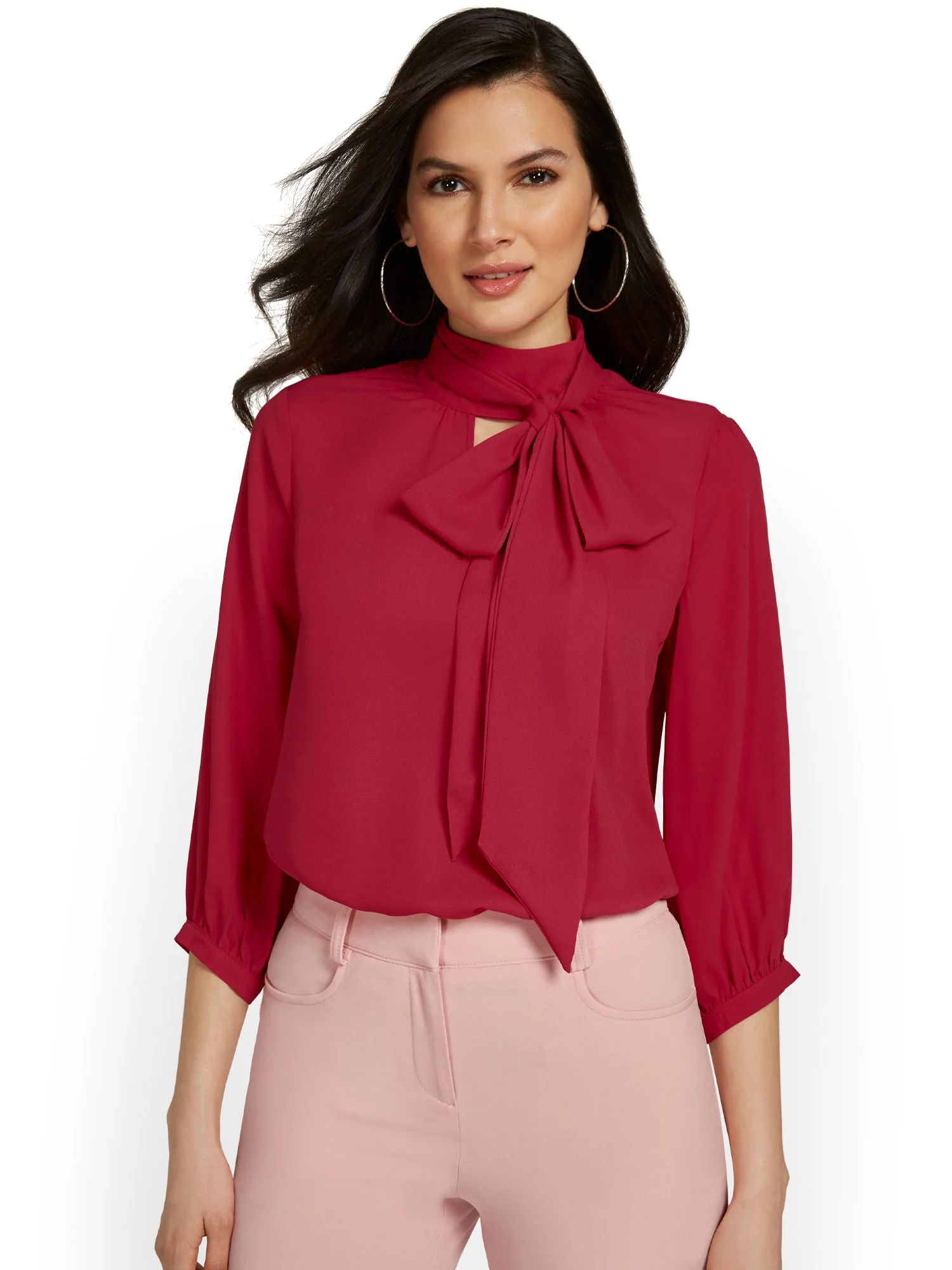 Bow-Neck Blouse - Image 12