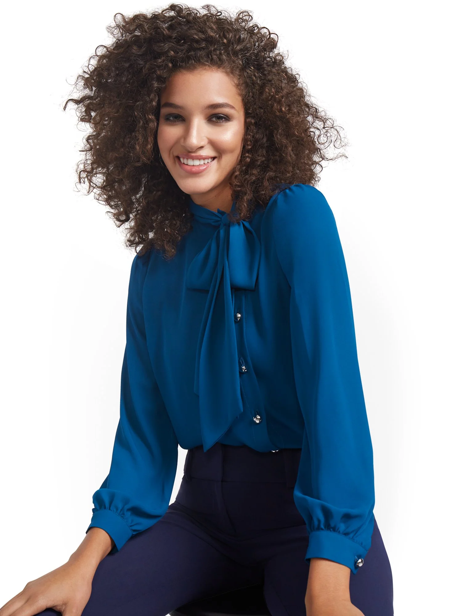 Bow-Neck Blouse