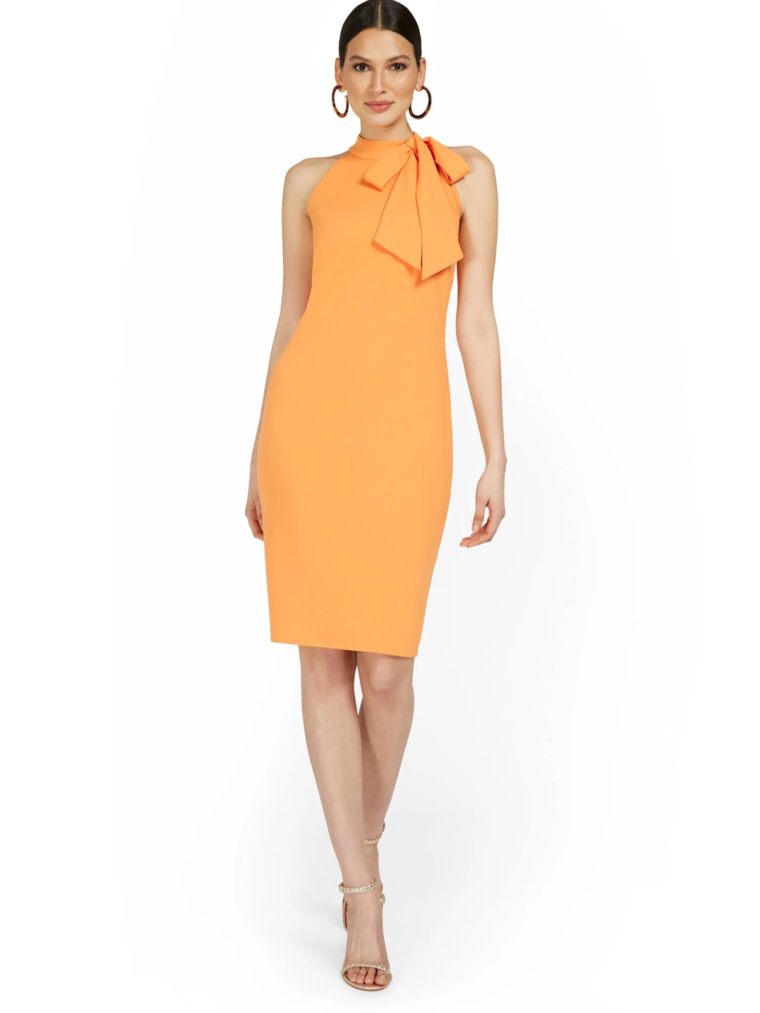 Bow-Neck Sleeveless Sheath Dress - Magic Crepe® - Image 6