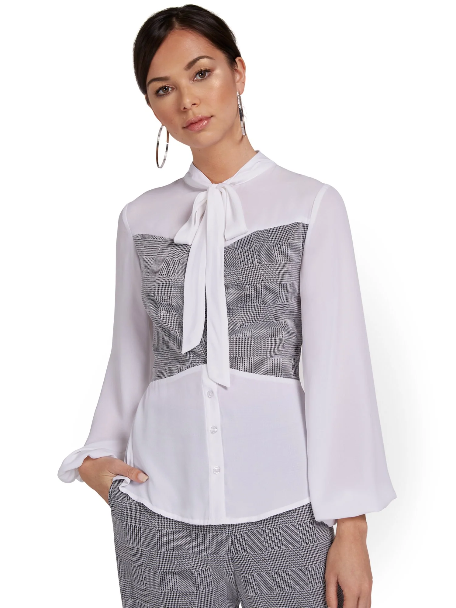 Bow-Neck Twofer Top