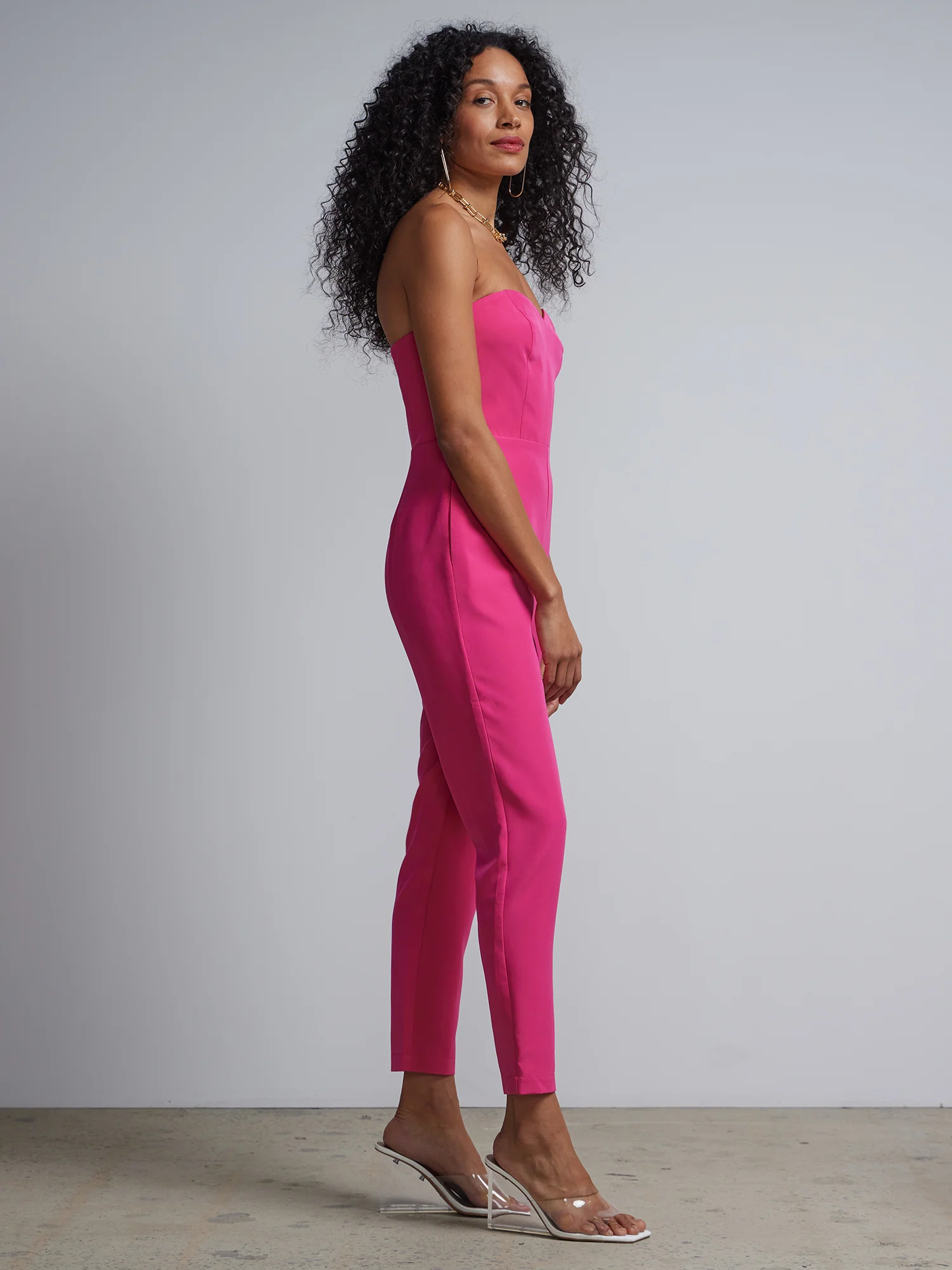 Bow-Waist Cape-Effect Jumpsuit - Image 2