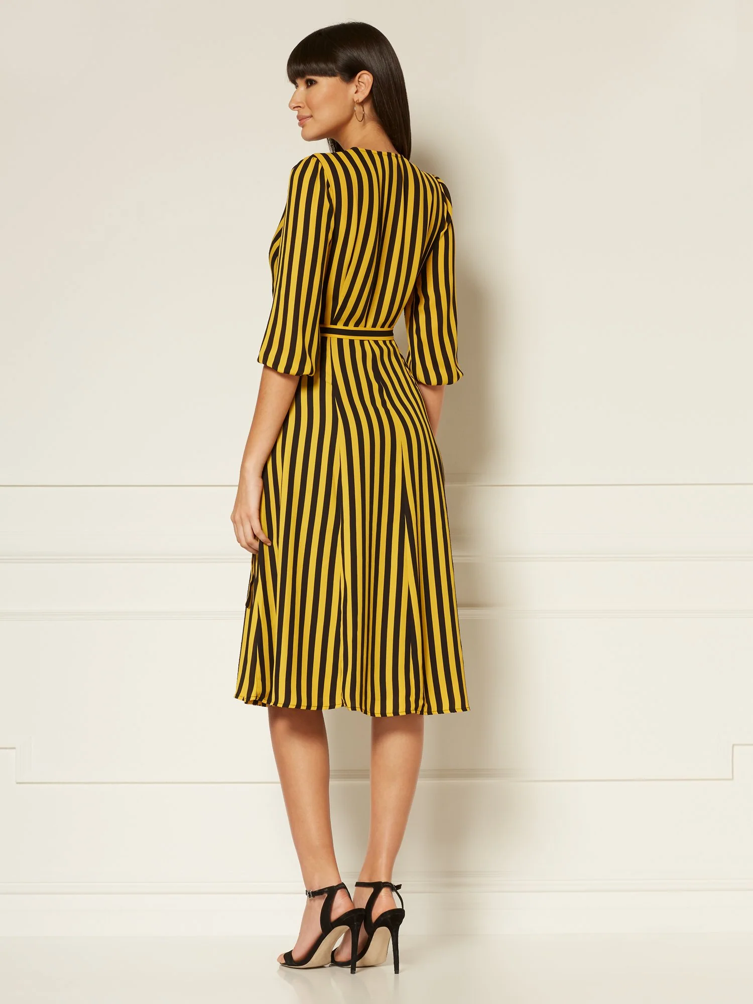 Brenda Stripe Wrap Dress - Eva Mendes Collection - Image 13