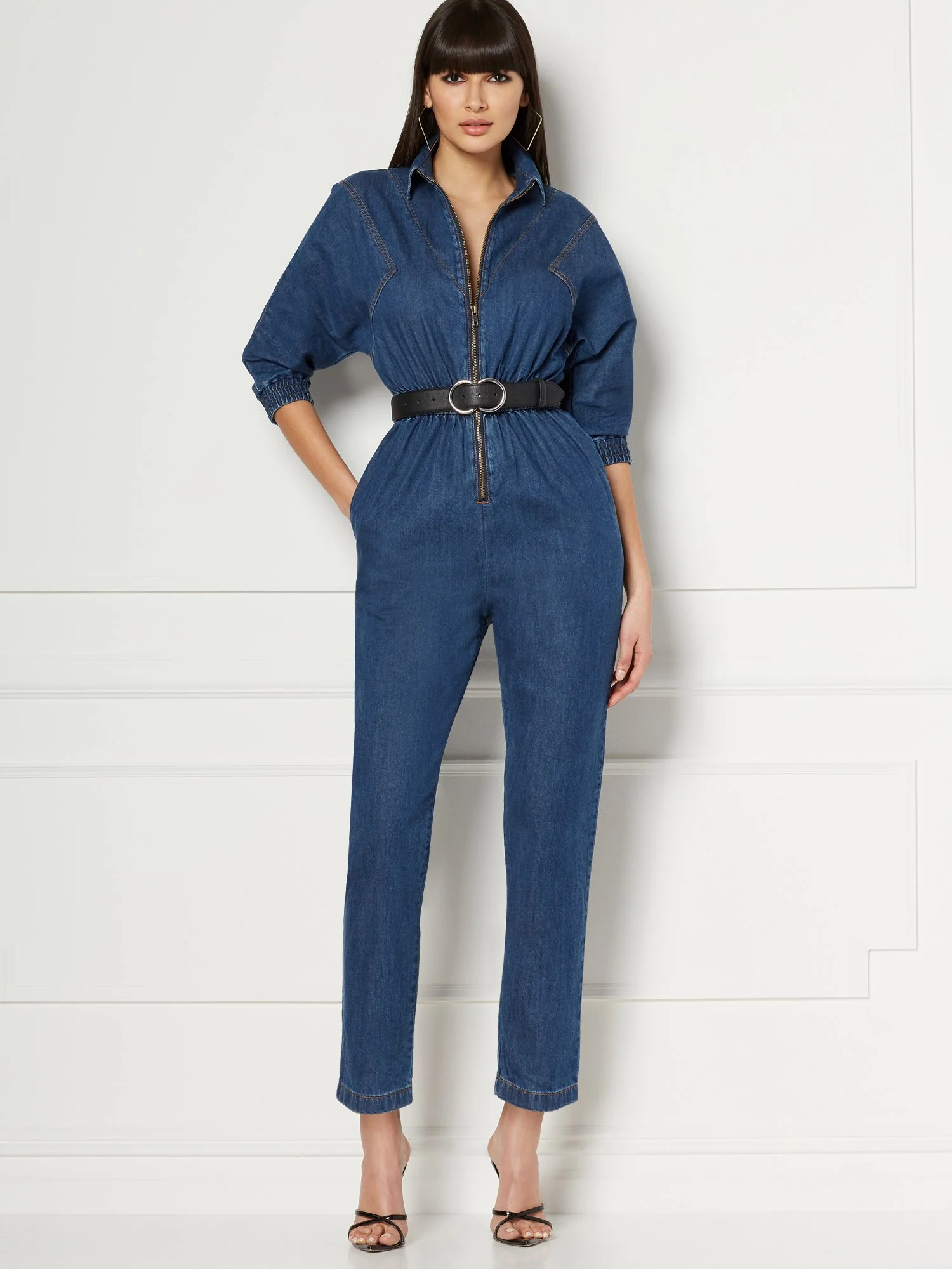 Brooklyn Denim Jumpsuit - Eva Mendes Collection - Image 2