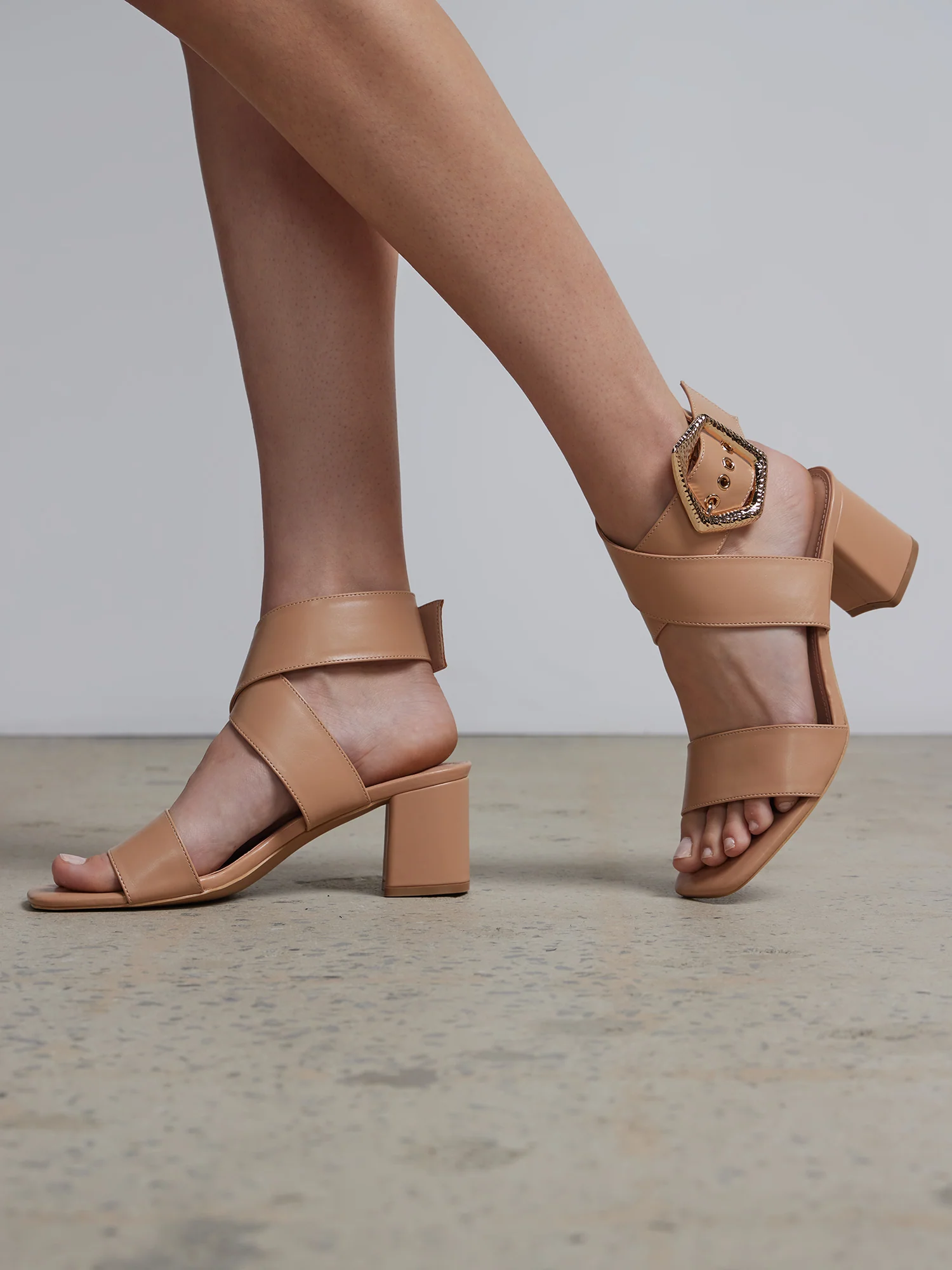 Buckle Ankle-Wrap Block-Heel - Image 13
