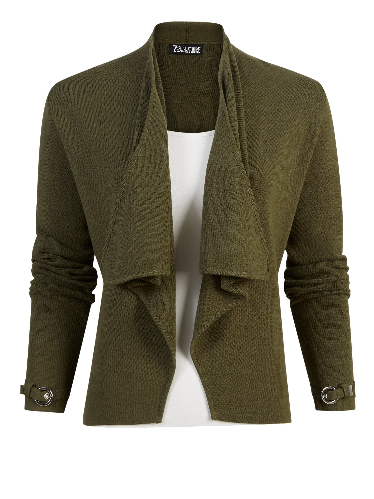 Buckle-Detail Flyaway Cardigan - Image 6