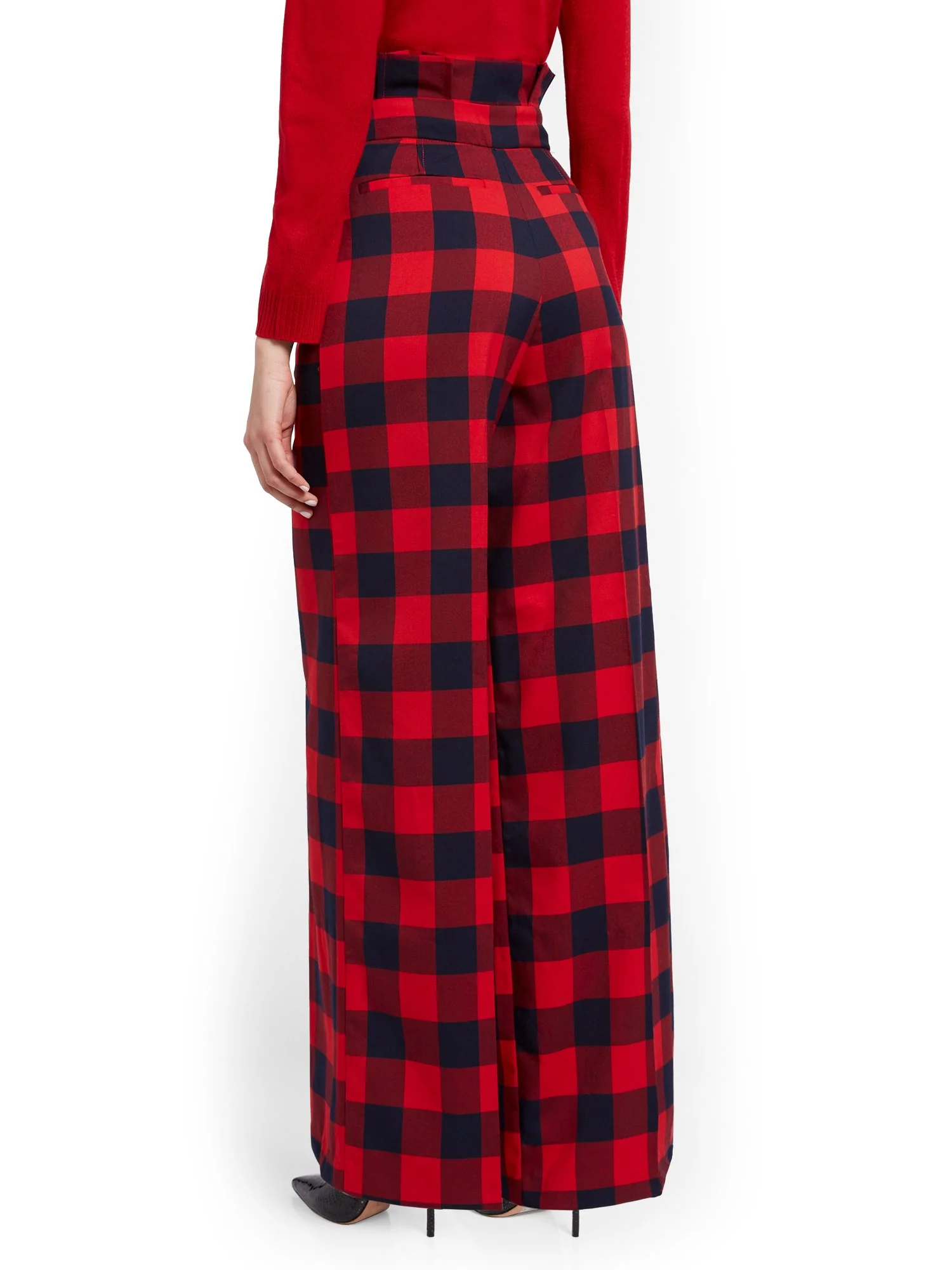 Buffalo Check Paperbag-Waist Pant - Image 3