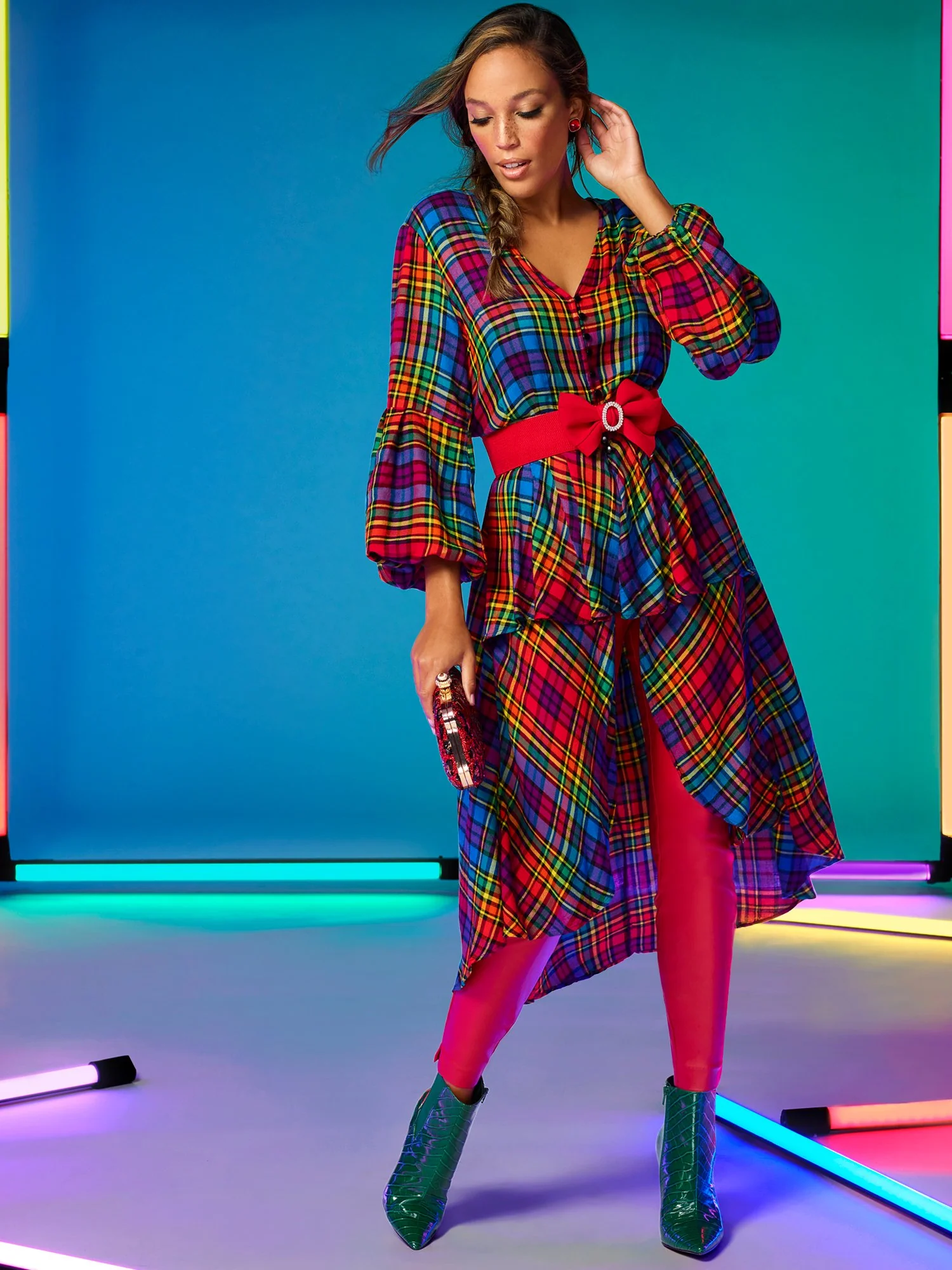 Buffalo Plaid Maxi Top - Image 2