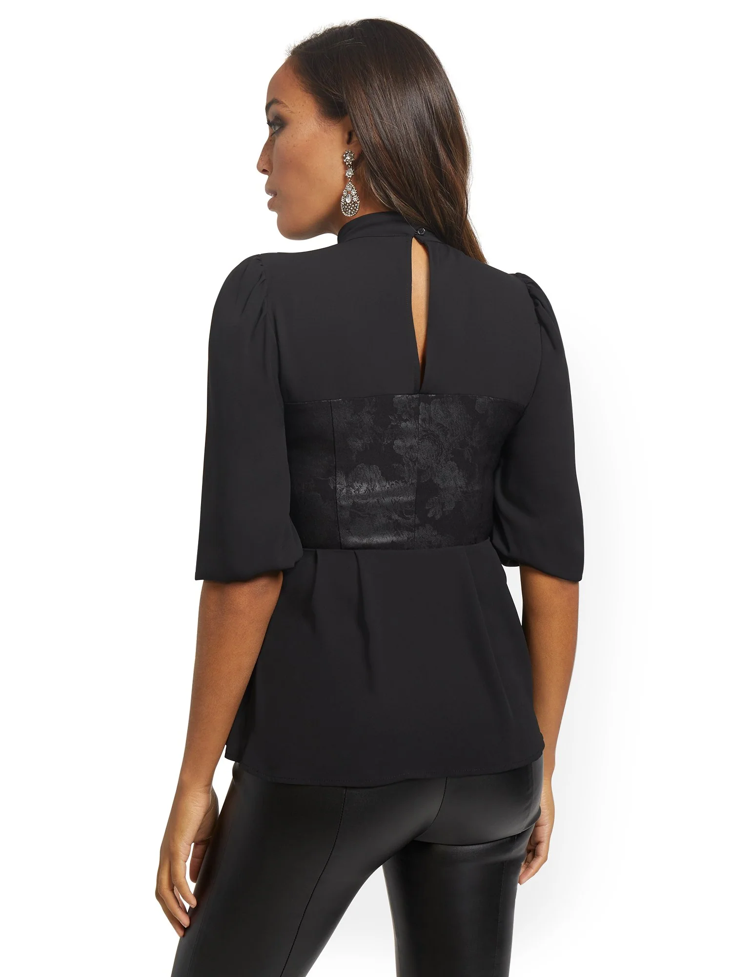 Bustier Peplum Twofer Top - Image 3
