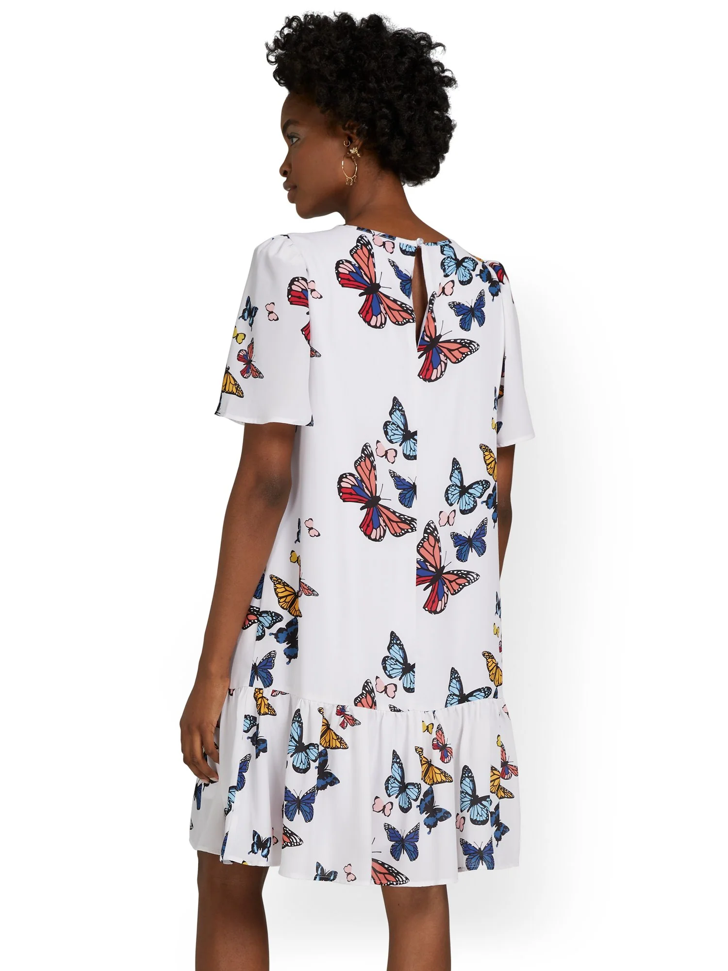 Butterfly-Print Shift Dress - Image 3