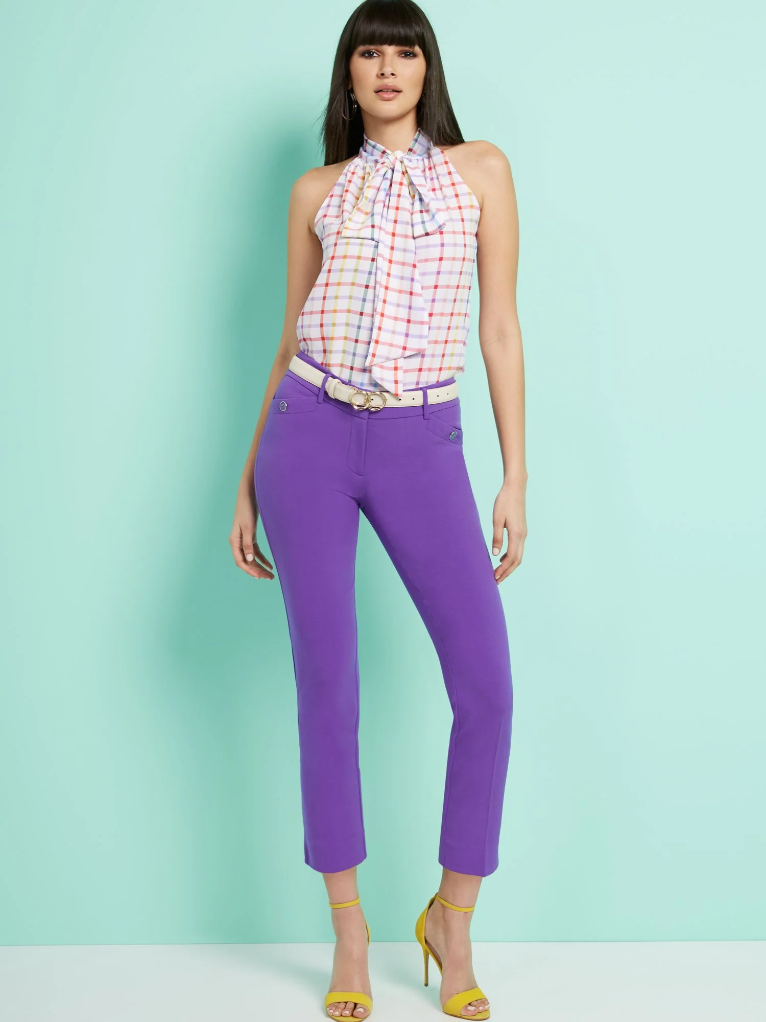 Button-Accent Capri Pant - Modern Fit - Double Stretch - Image 21