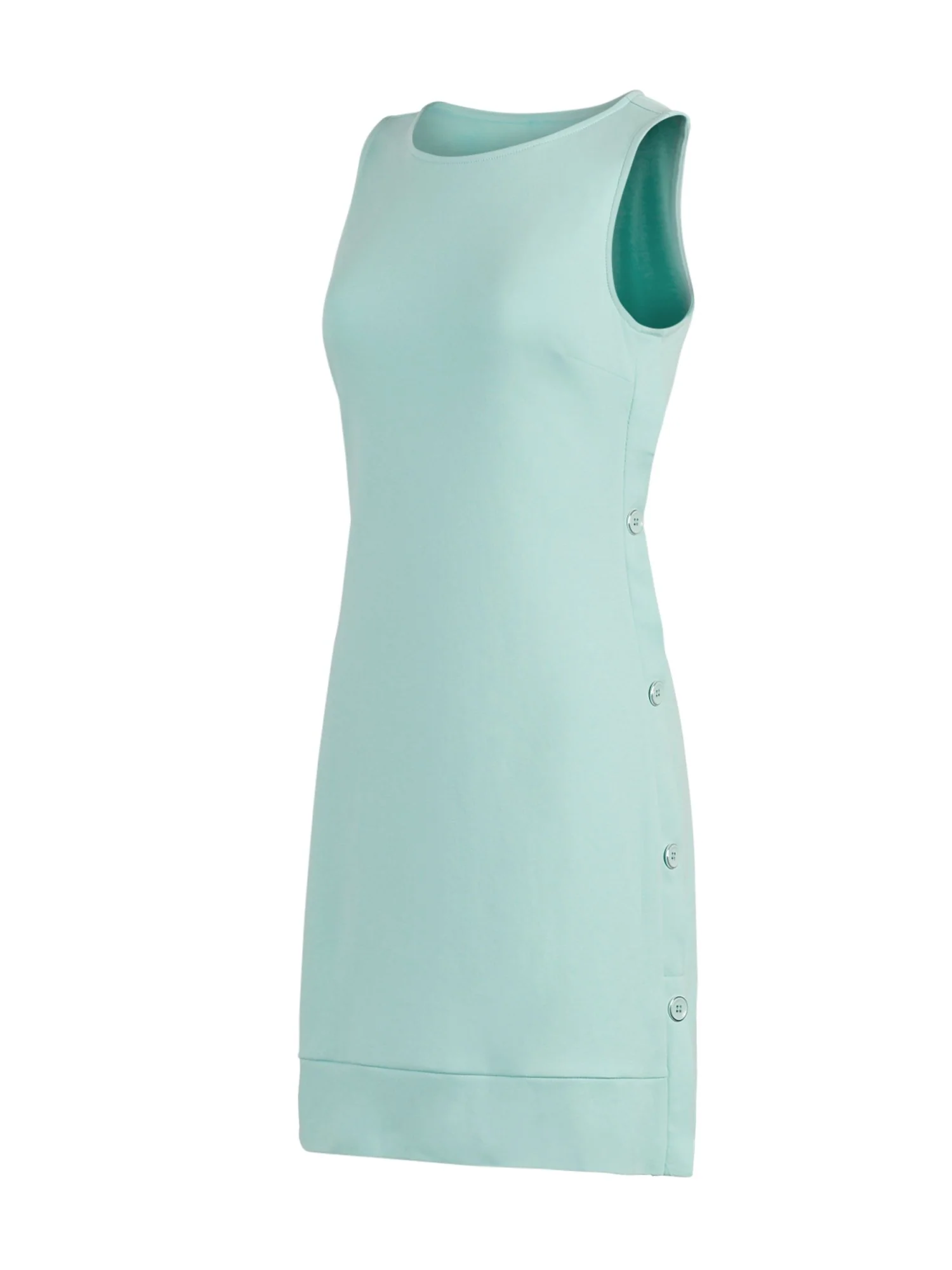 Button-Accent Cotton Shift Dress - Image 13