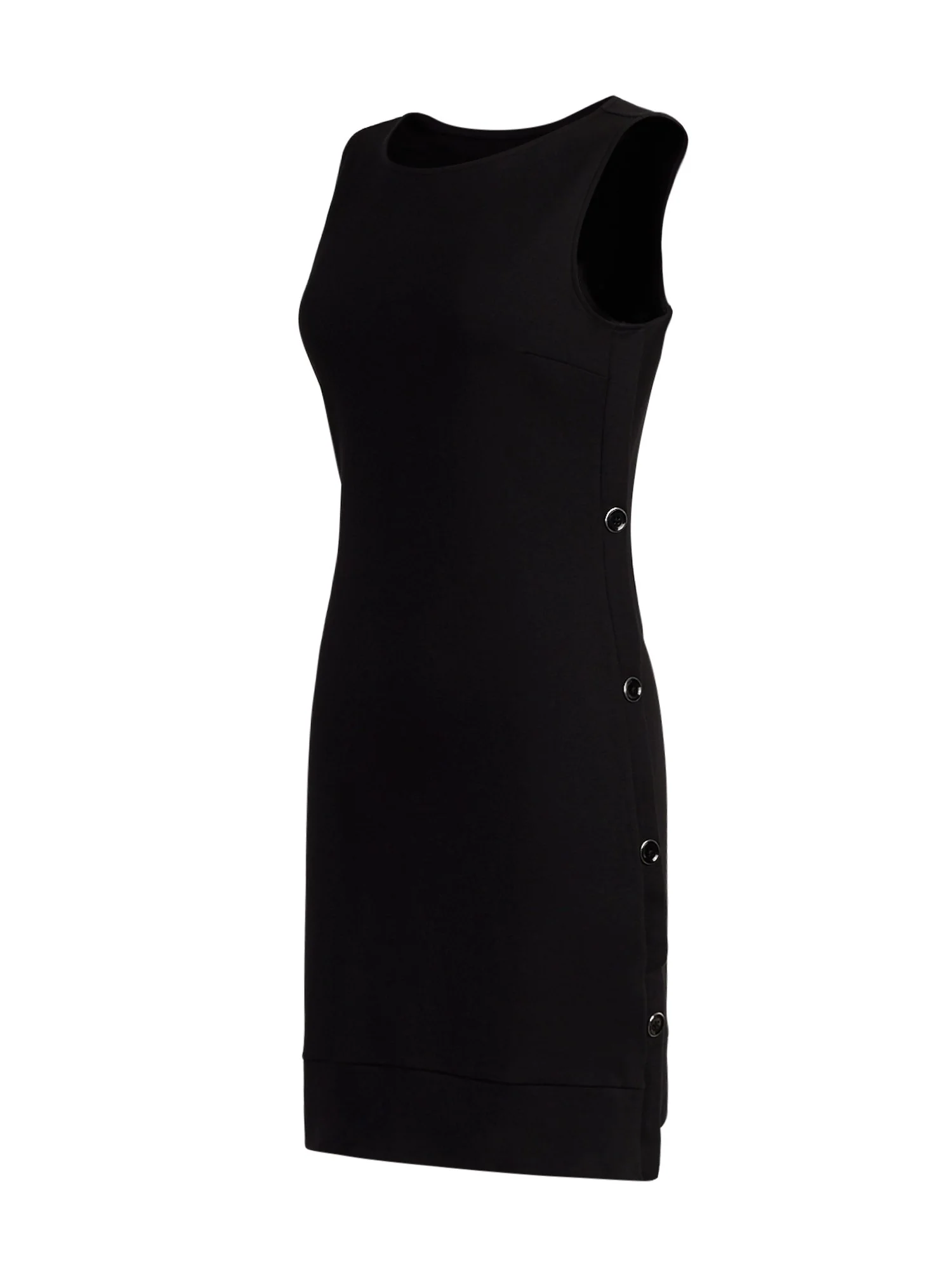 Button-Accent Cotton Shift Dress - Image 2
