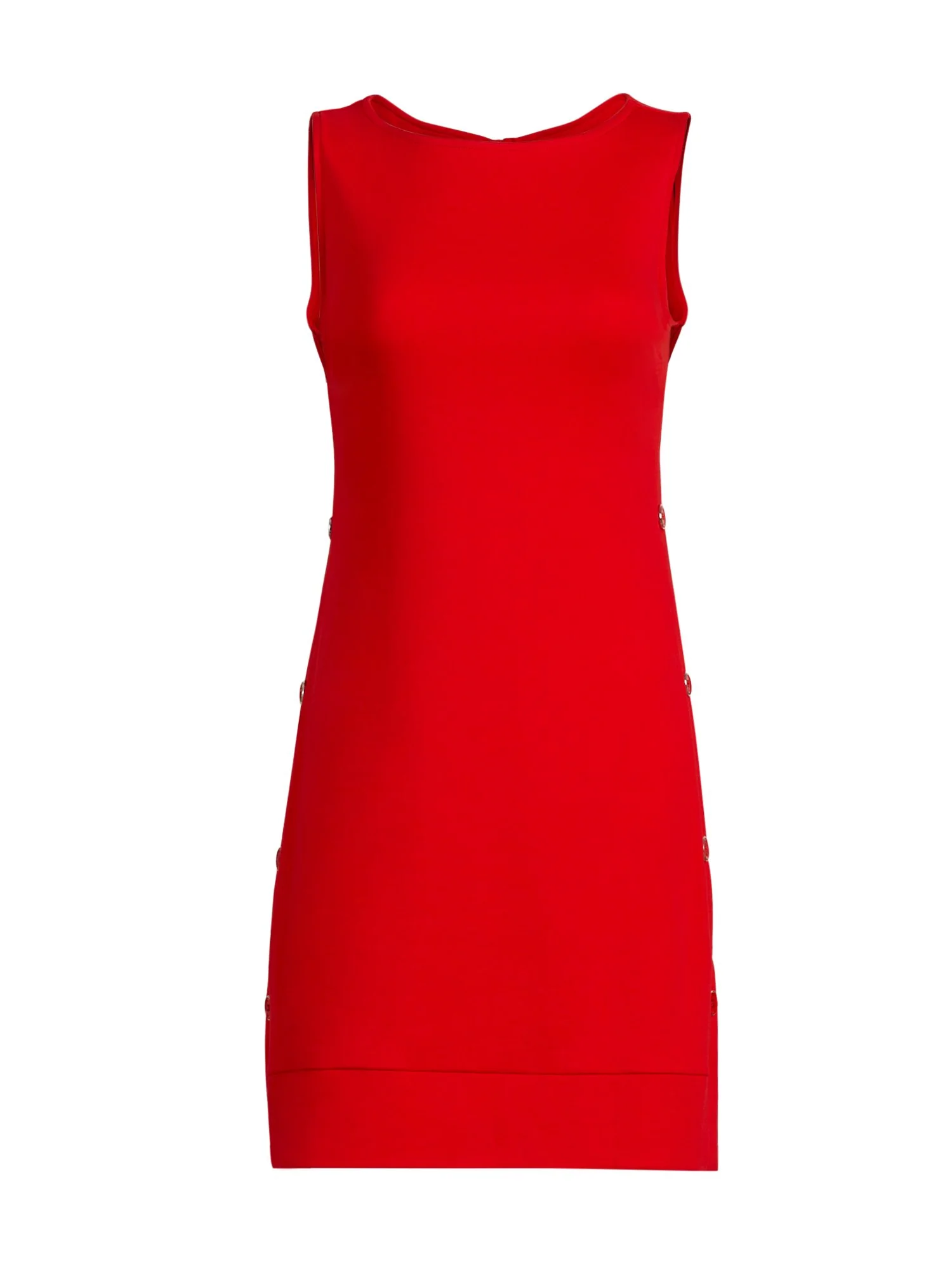 Button-Accent Cotton Shift Dress - Image 4