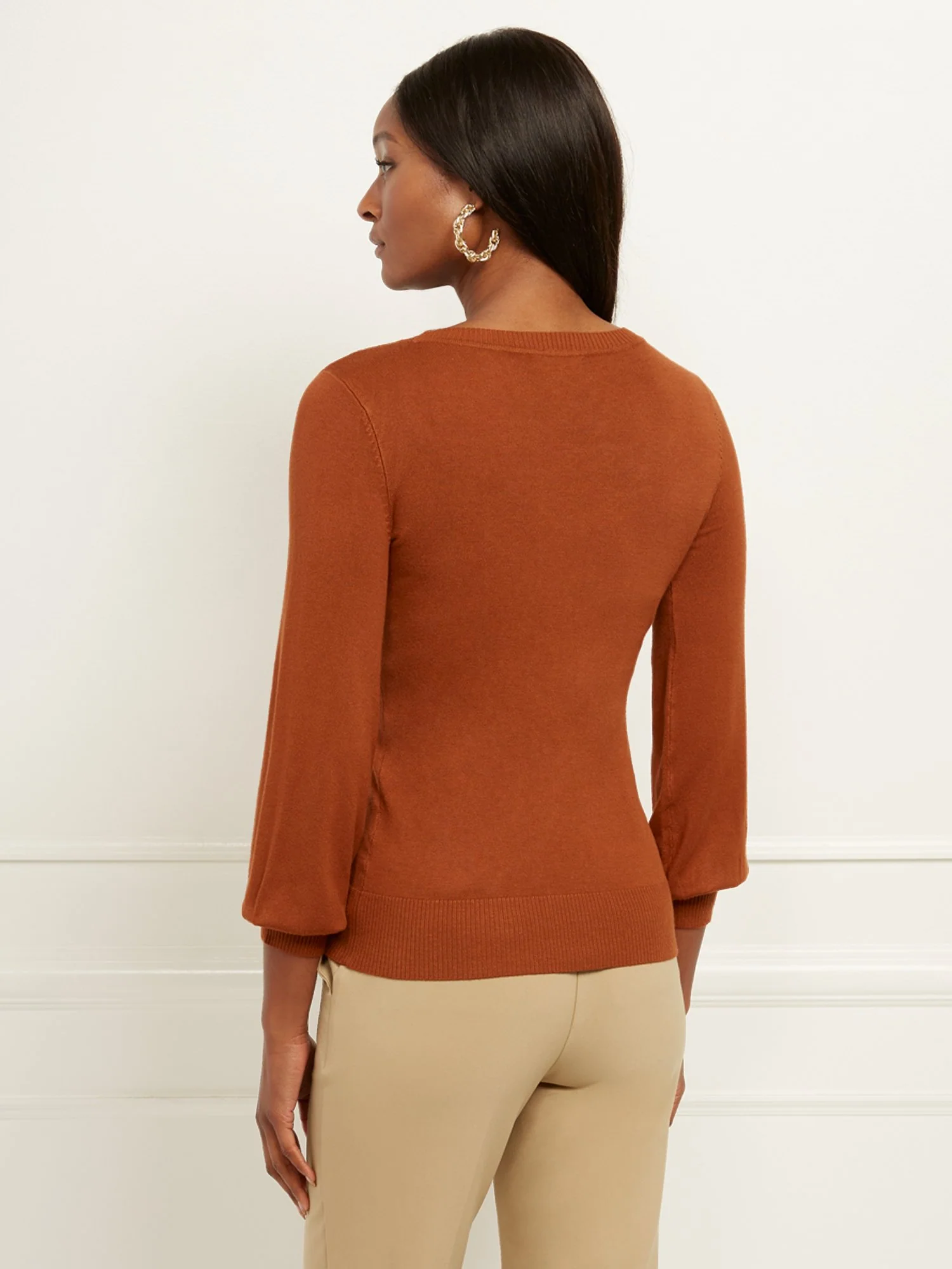 Button-Accent Sweater - 7th Avenue - Image 3