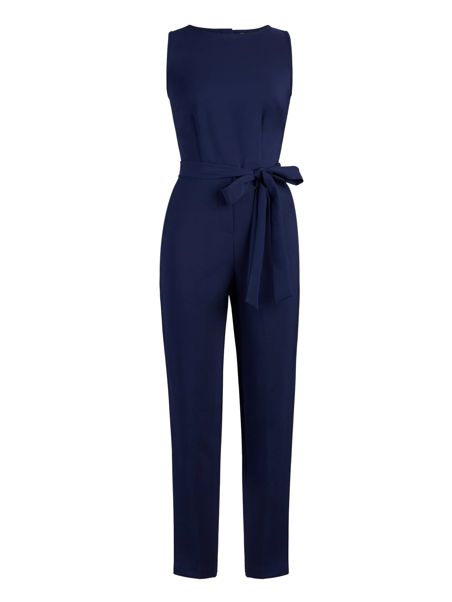 Button-Back Belted Jumpsuit
