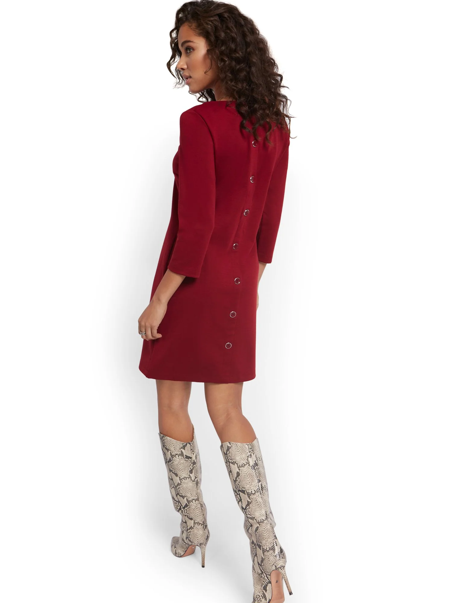 Button-Back Shift Dress - Image 12