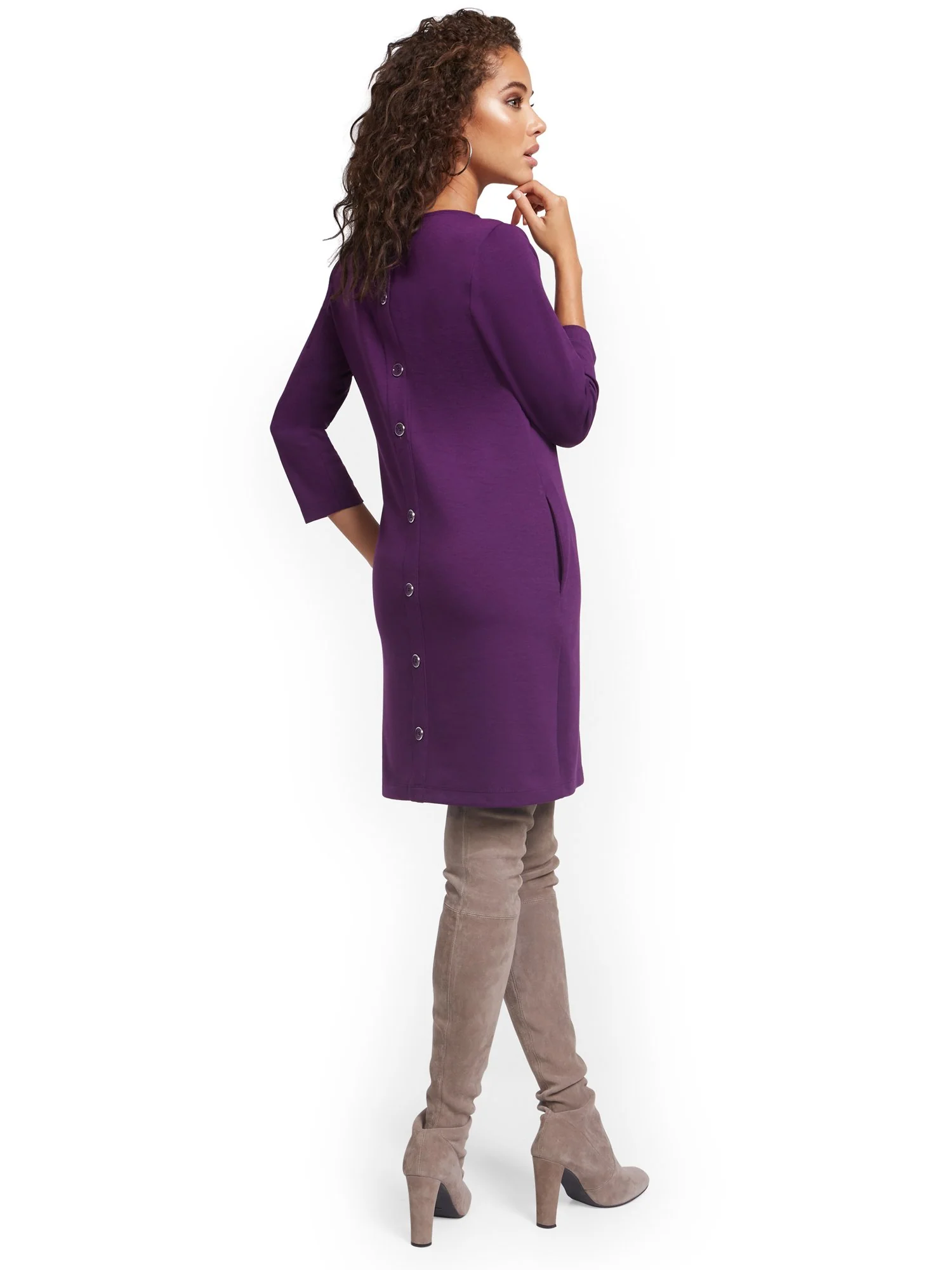 Button-Back Shift Dress - Image 6