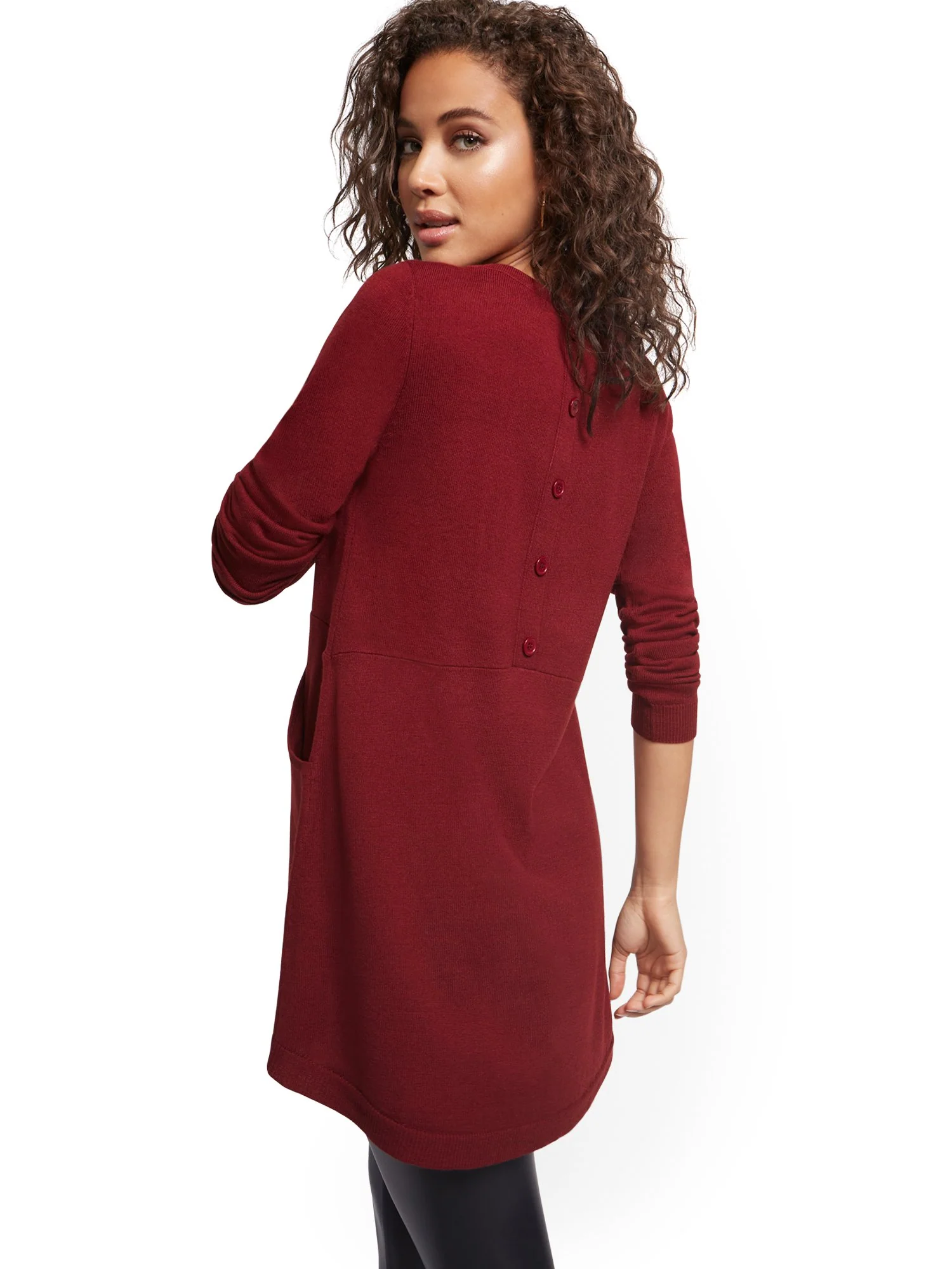 Button-Back Tunic Sweater - Image 23