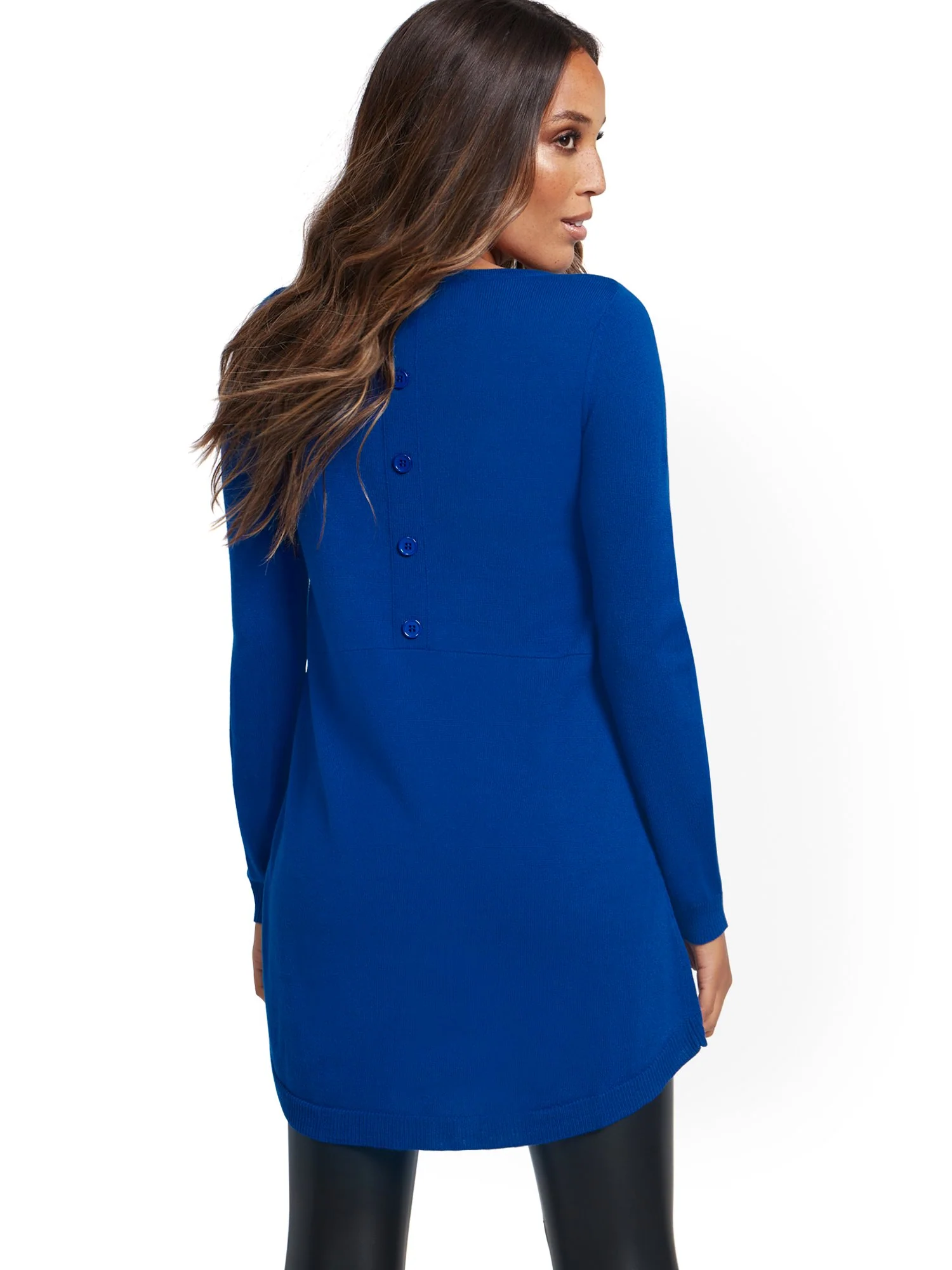 Button-Back Tunic Sweater - Image 26