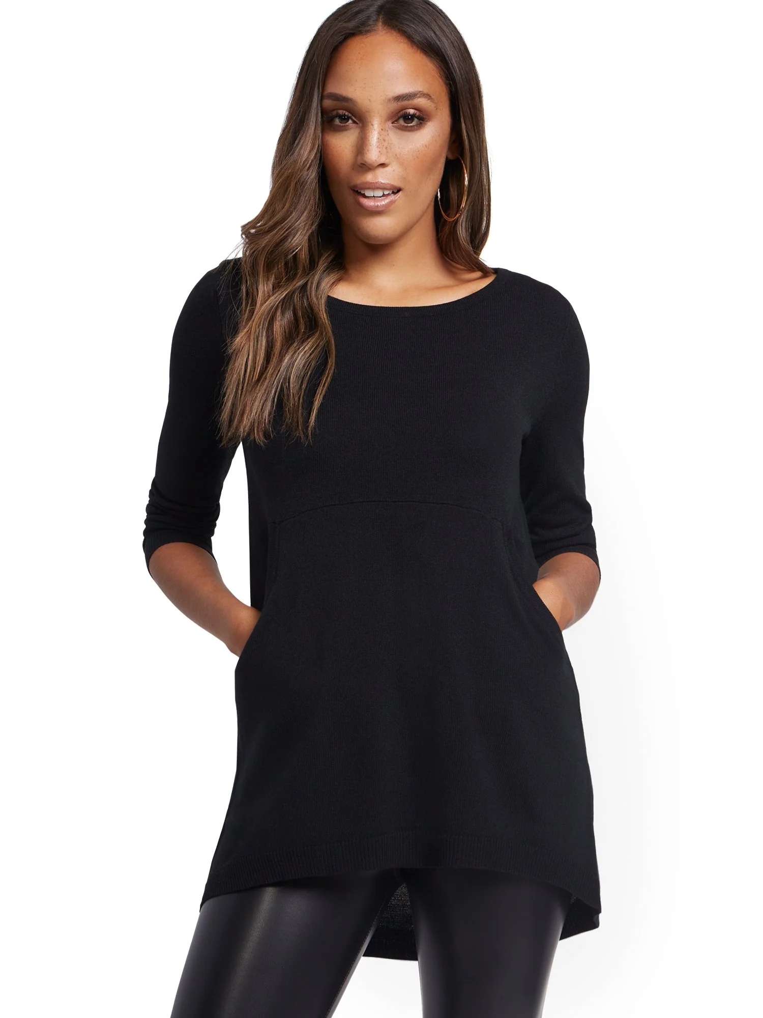 Button-Back Tunic Sweater - Image 4