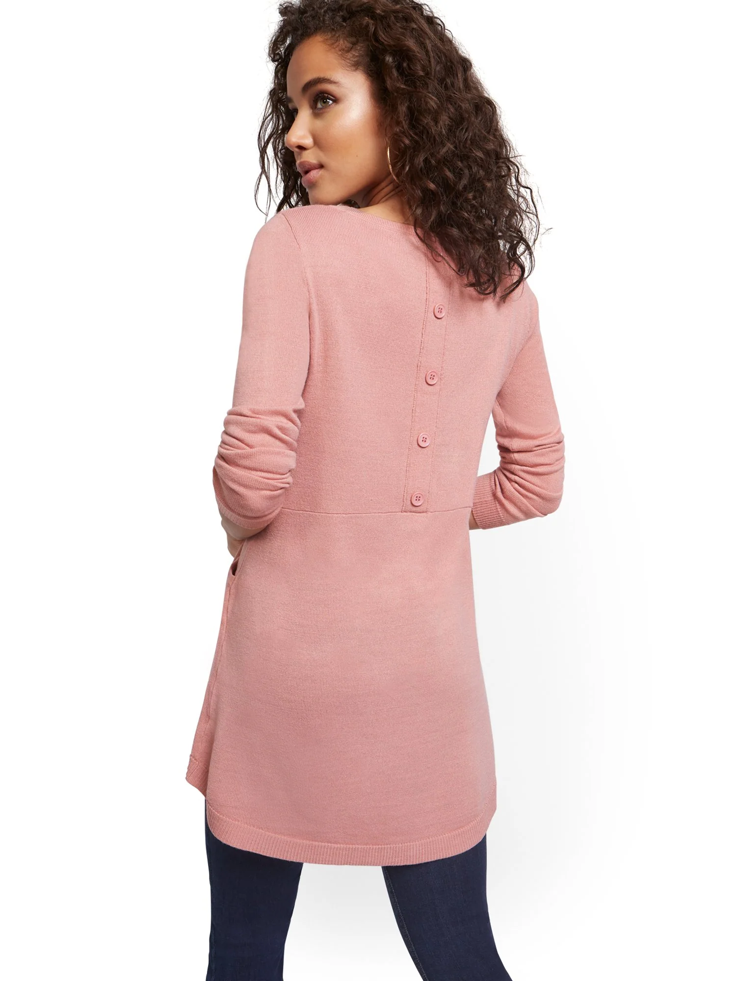 Button-Back Tunic Sweater - Image 6